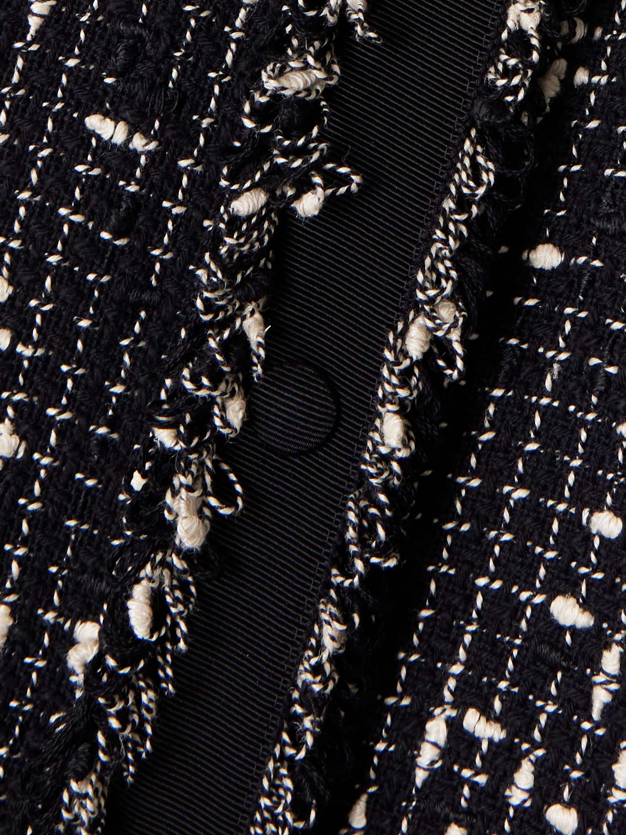 Verneuil Fringed linen and cotton-blend tweed jacket view