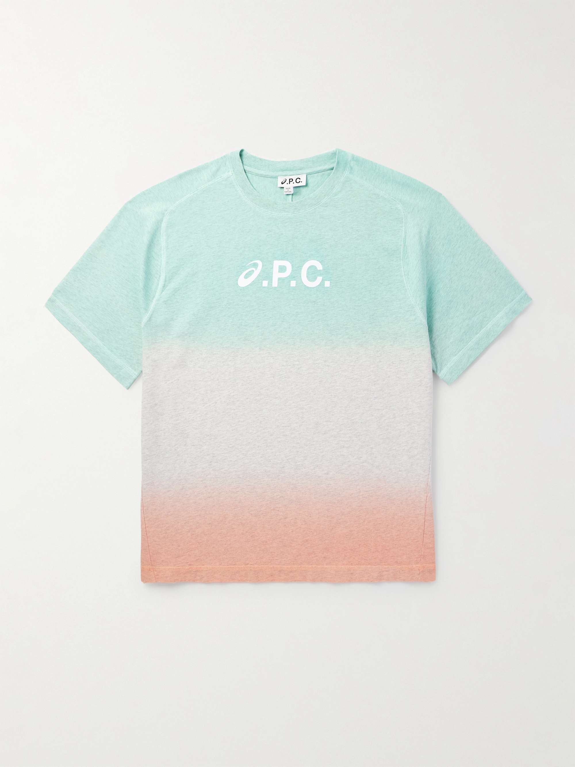 + Asics Interaction Logo-Print Dégradé Organic Cotton-Jersey T-Shirt hero visual