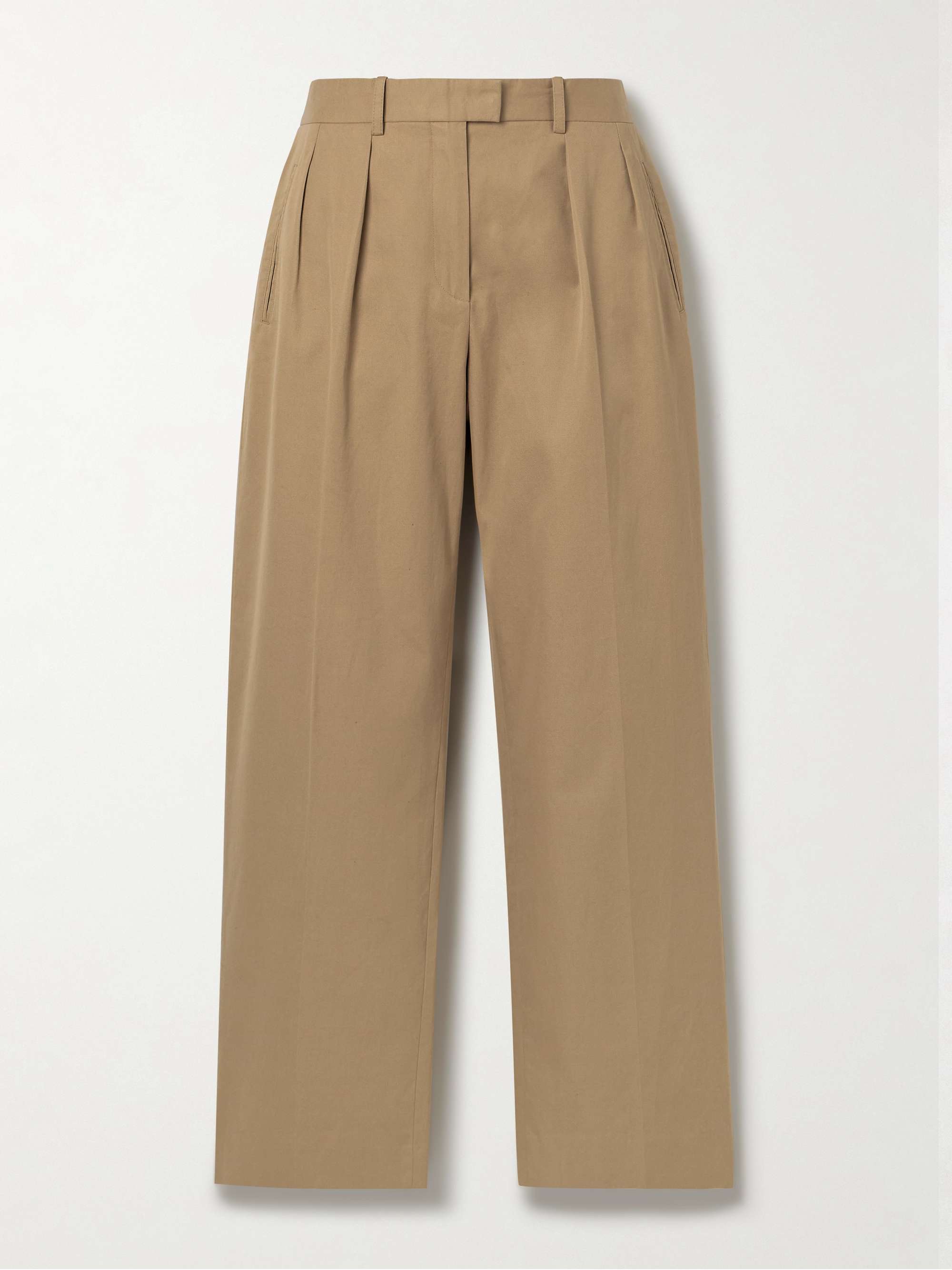 Alfidis pleated brushed cotton and cashmere-blend twill wide-leg pants hero visual