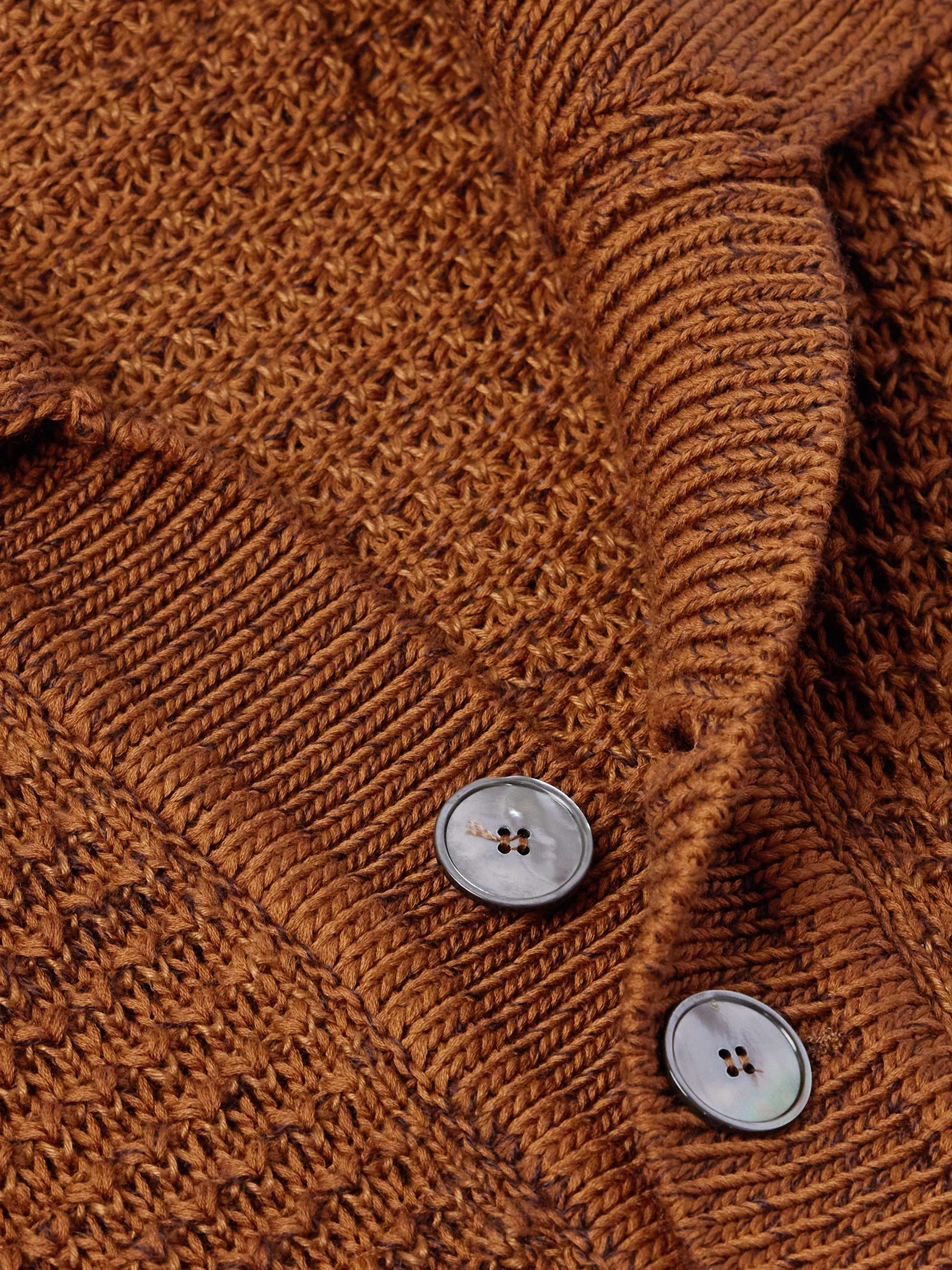 Open-Knit Cotton, Linen, Silk and Cashmere-Blend Polo Shirt view