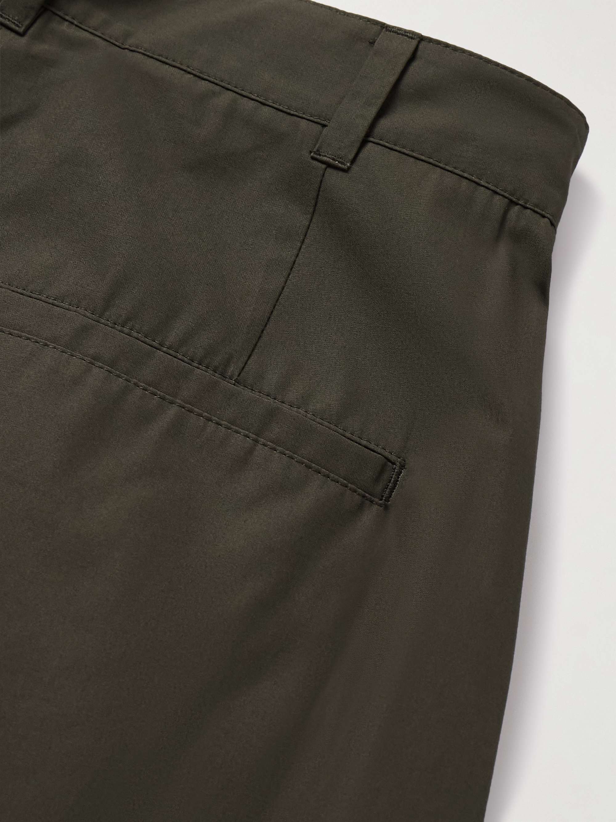 Barrel-Leg Cotton-Poplin Trousers view