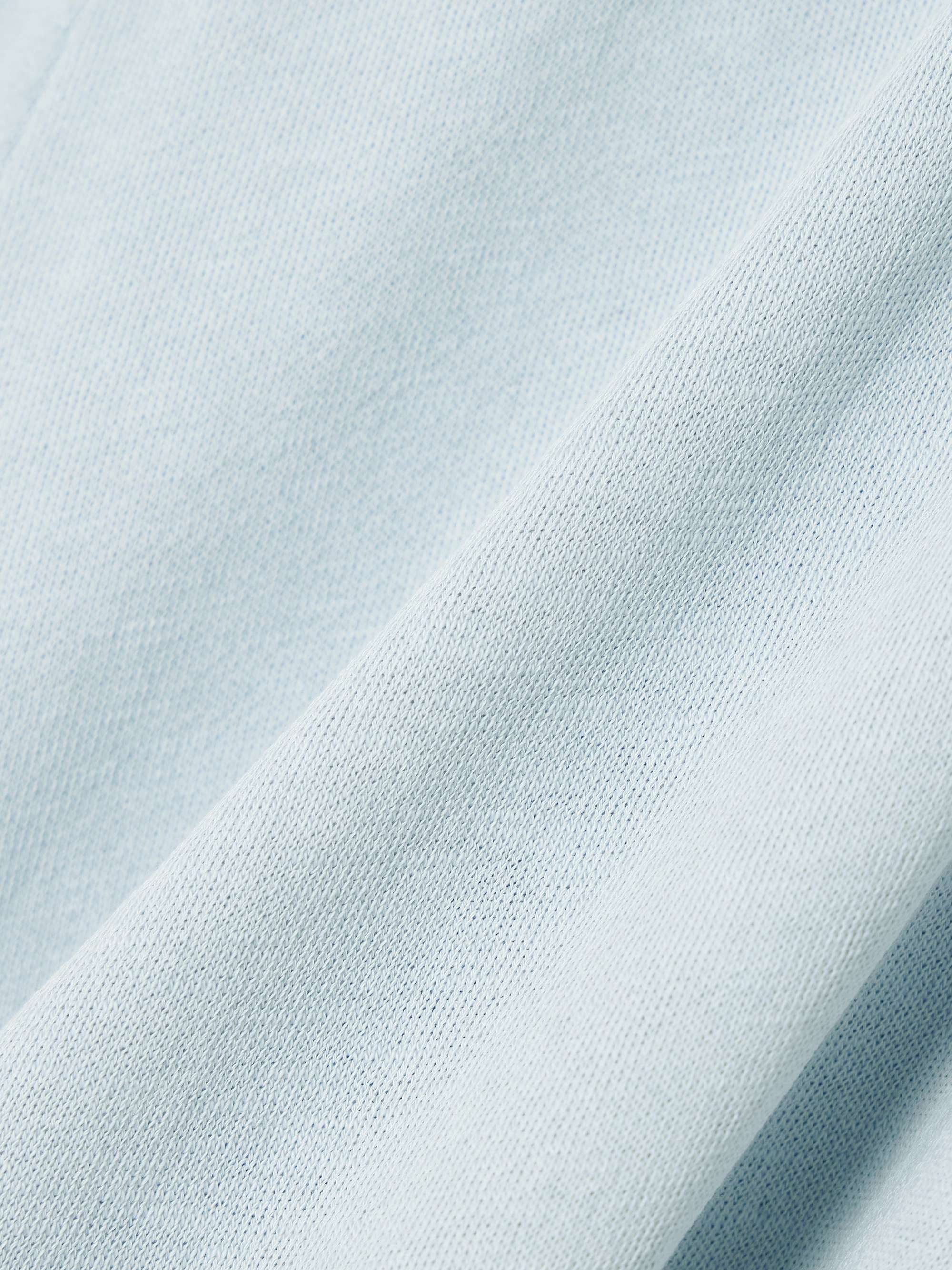 Cotton-terry wide-leg track pants view
