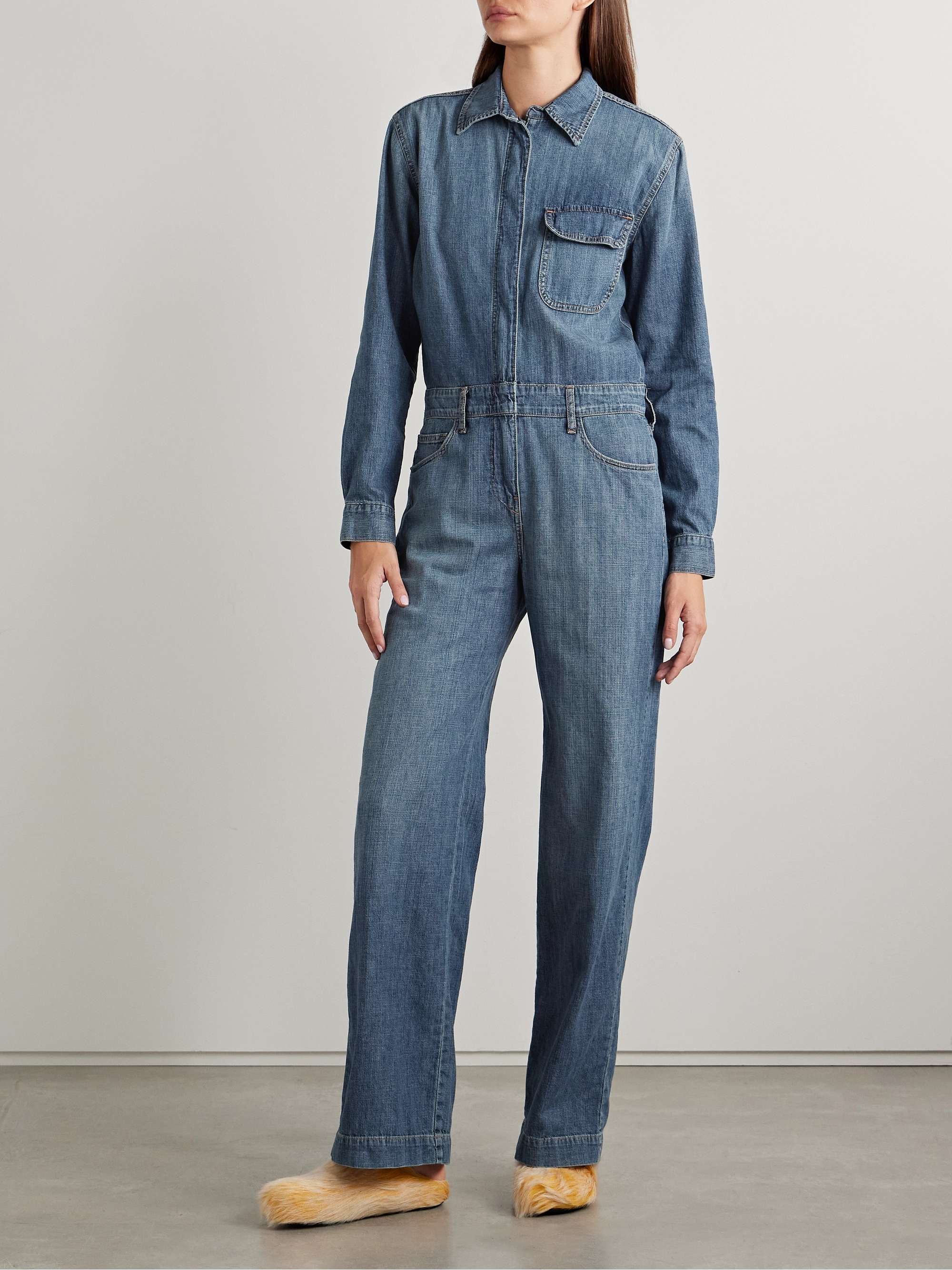 Boyfriend denim jumpsuit view