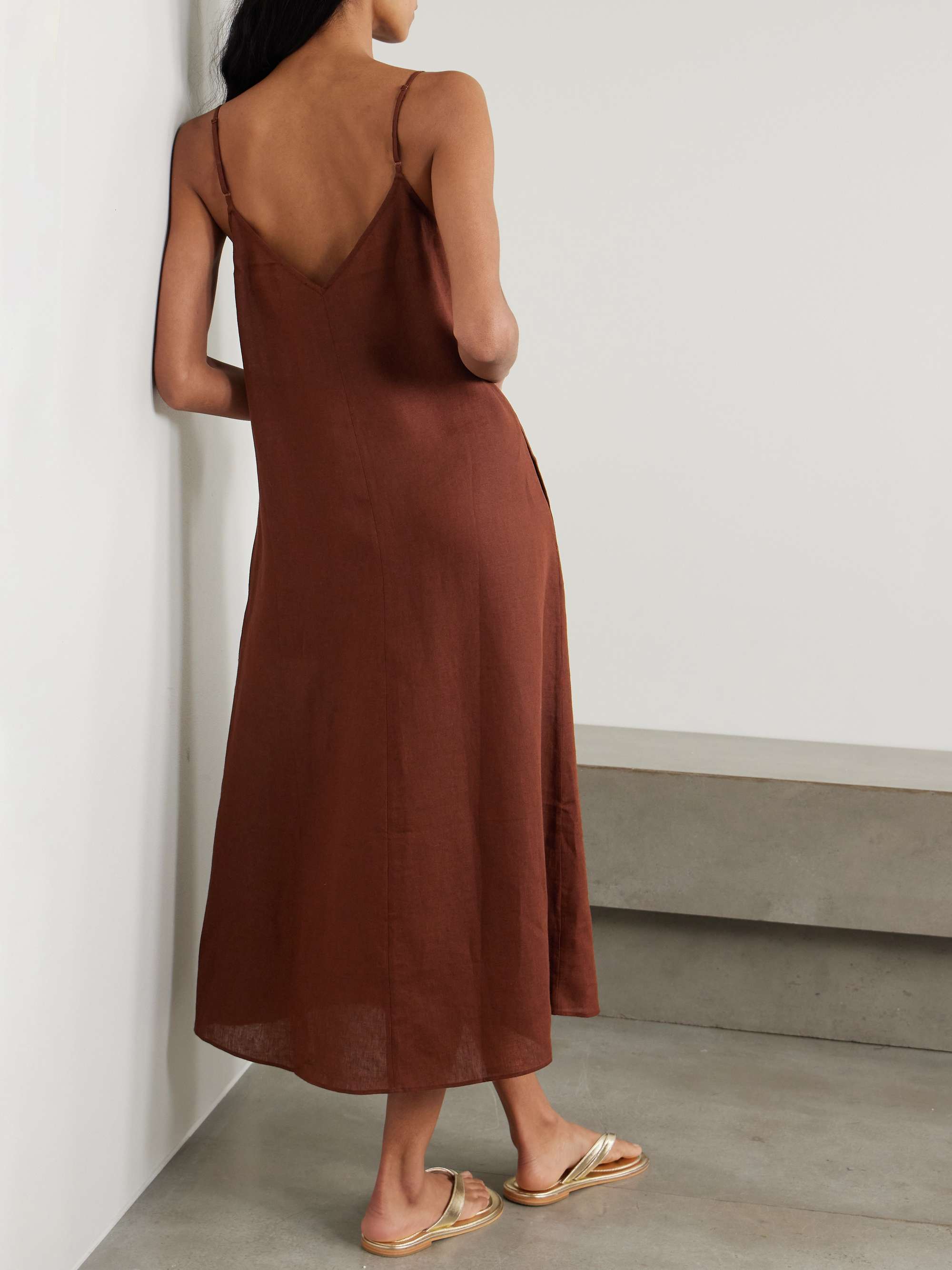 L'Intemporel Snob linen midi dress view