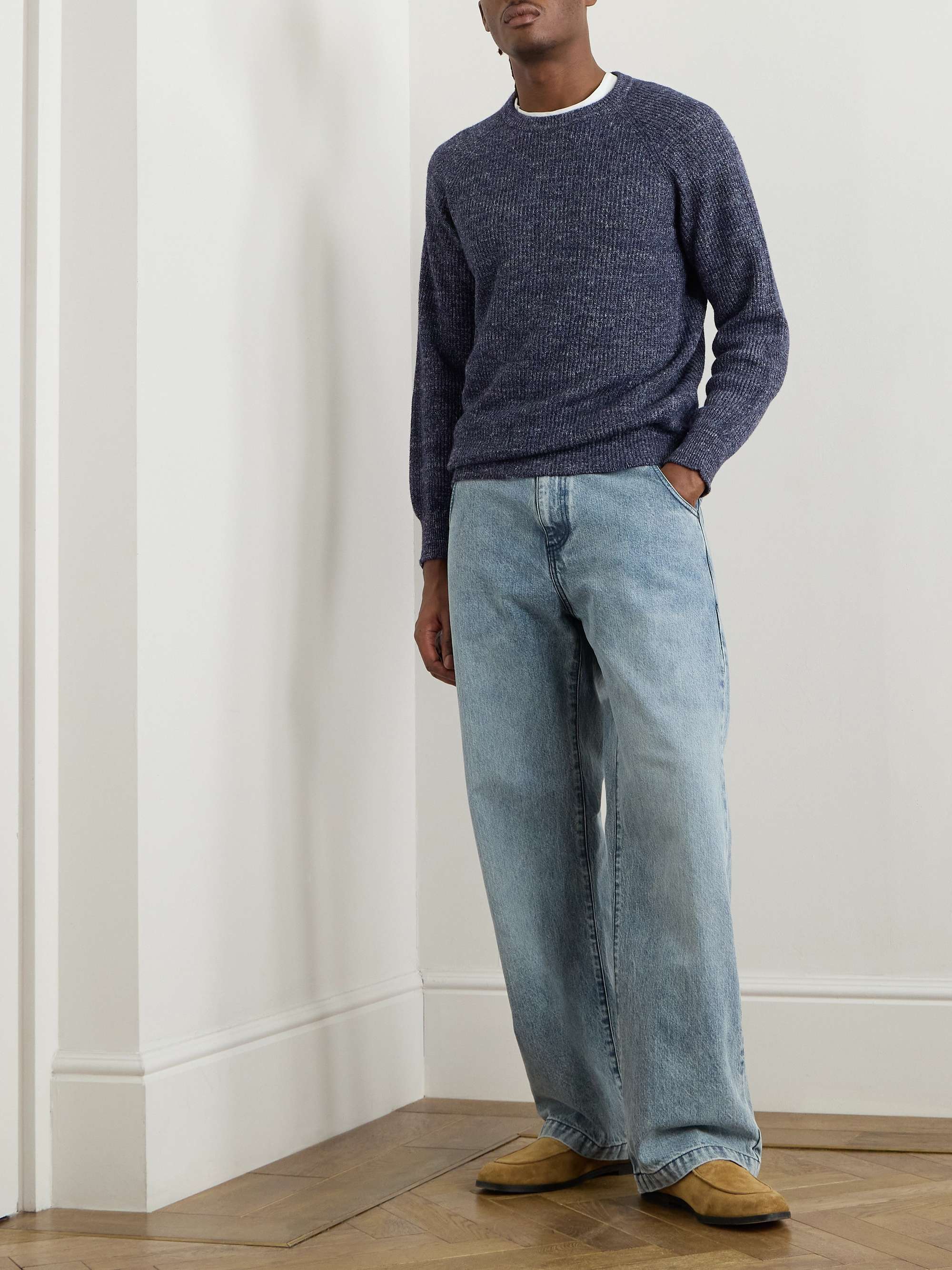 Linen, Cashmere, Silk and Cotton-Blend Sweater view