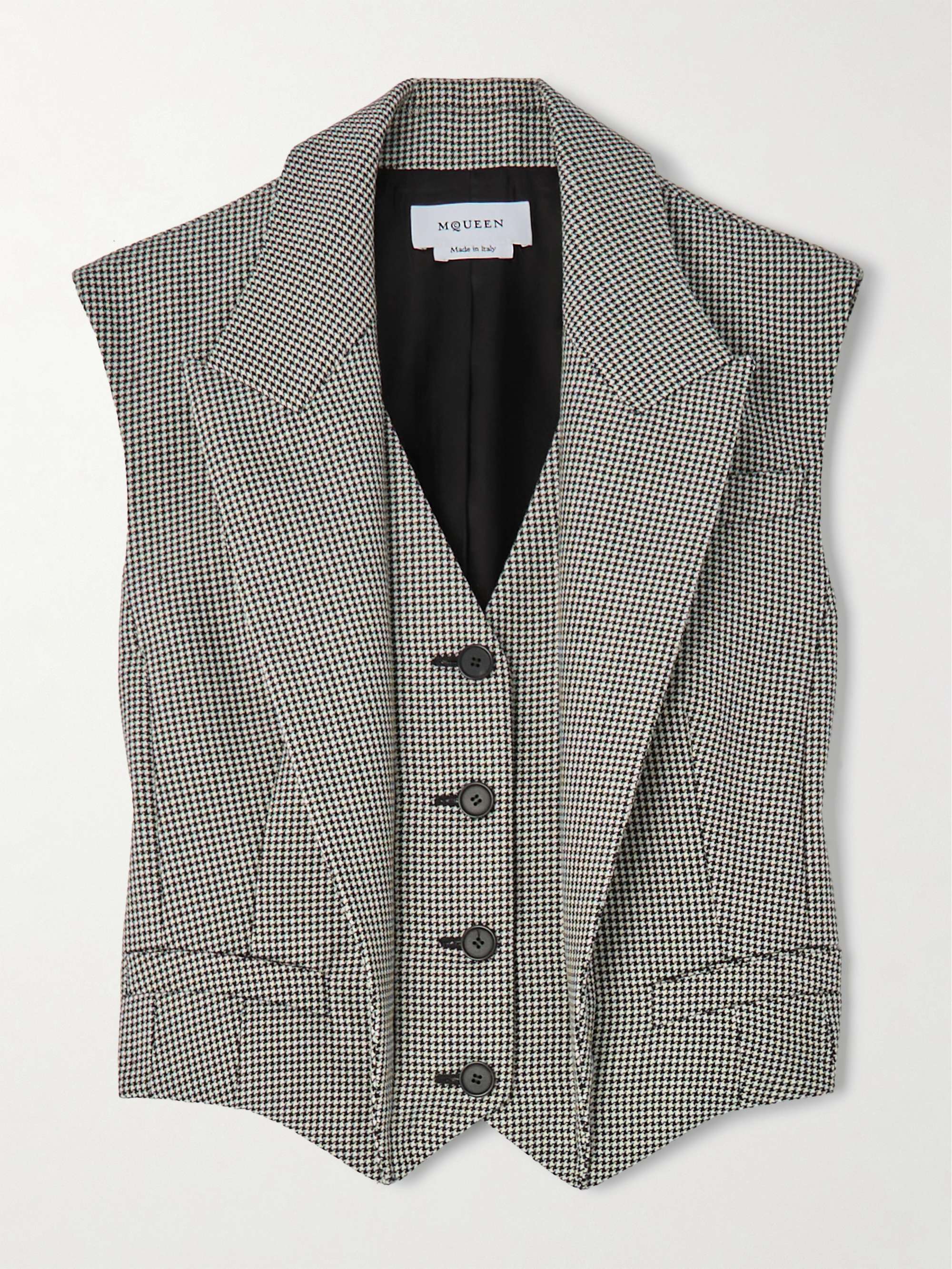 Houndstooth wool and mohair-blend vest hero visual