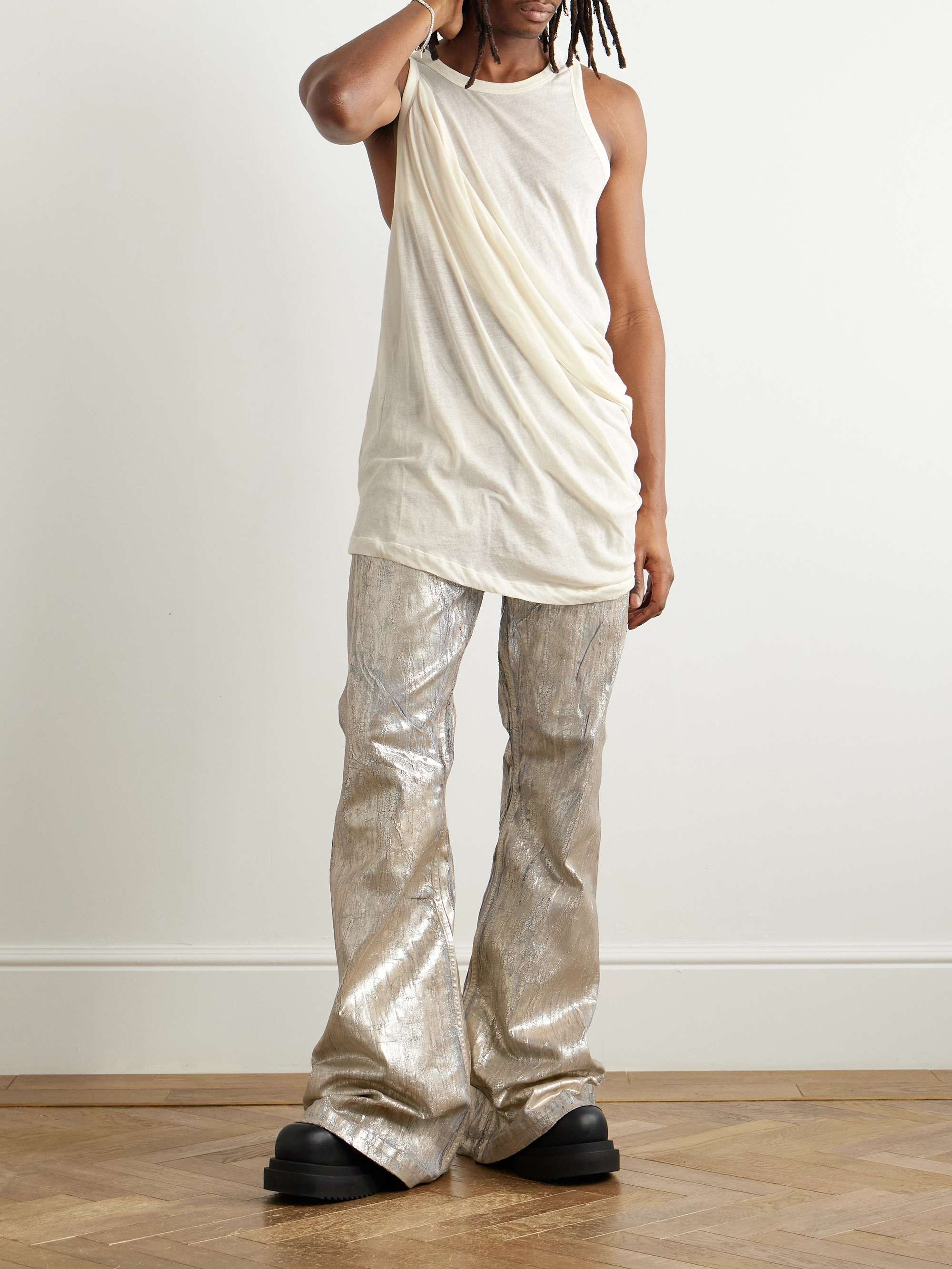 Anthem Draped Cotton-Jersey Tank Top view