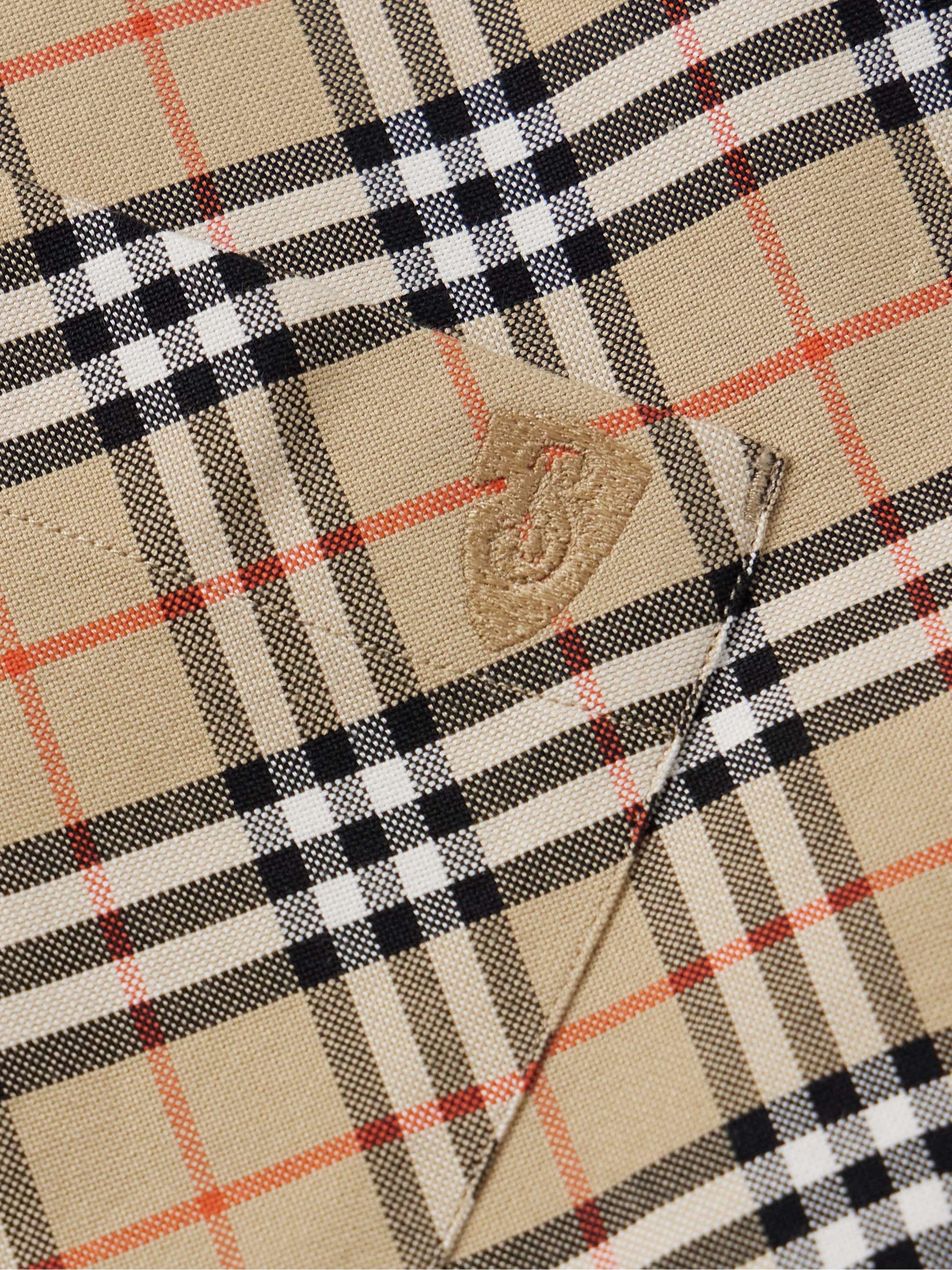 Slim-Fit Button-Down Collar Checked Cotton Oxford Shirt view