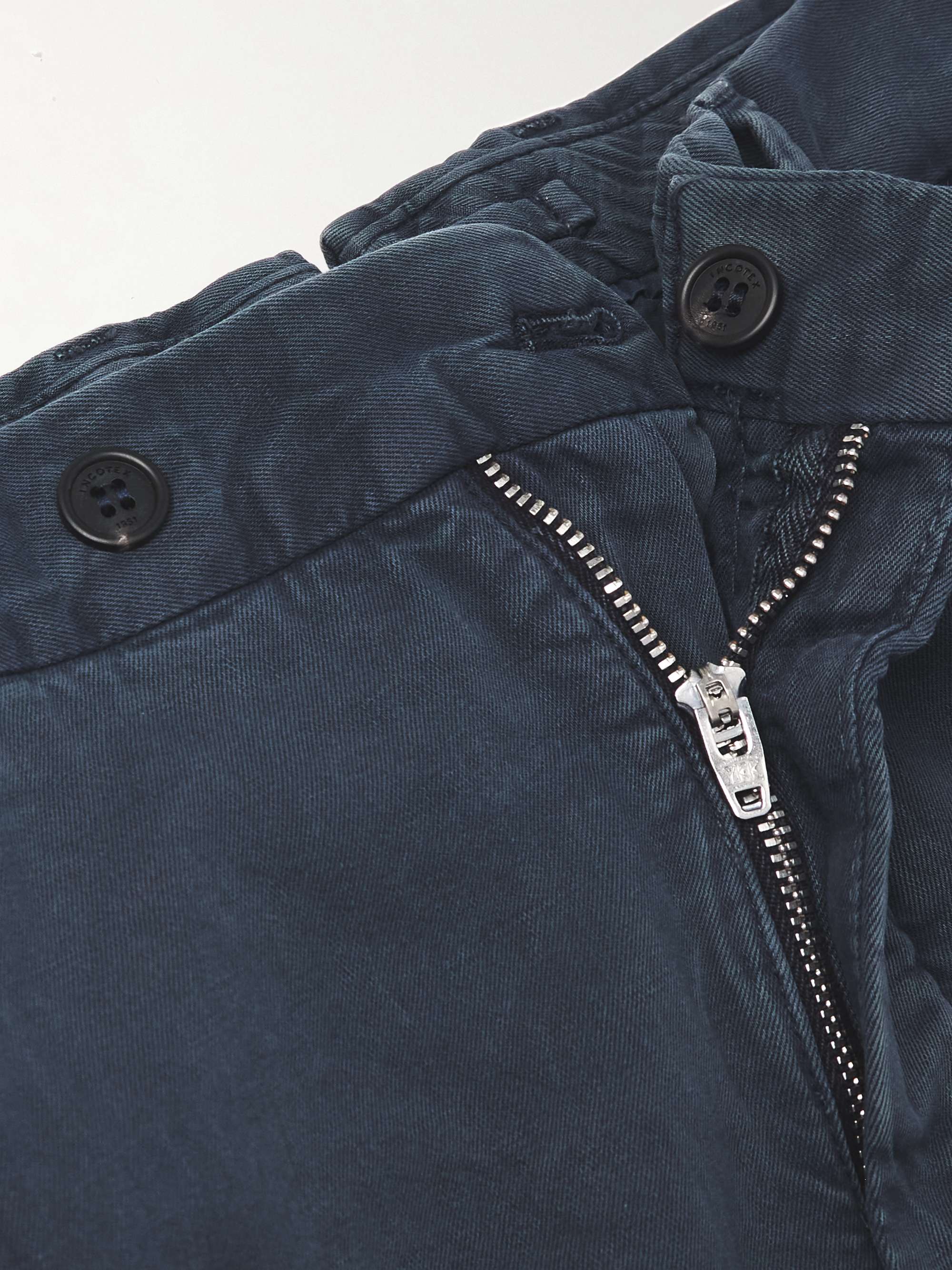 Venezia 1951 Slim-Fit Cotton and Linen-Blend Trousers view
