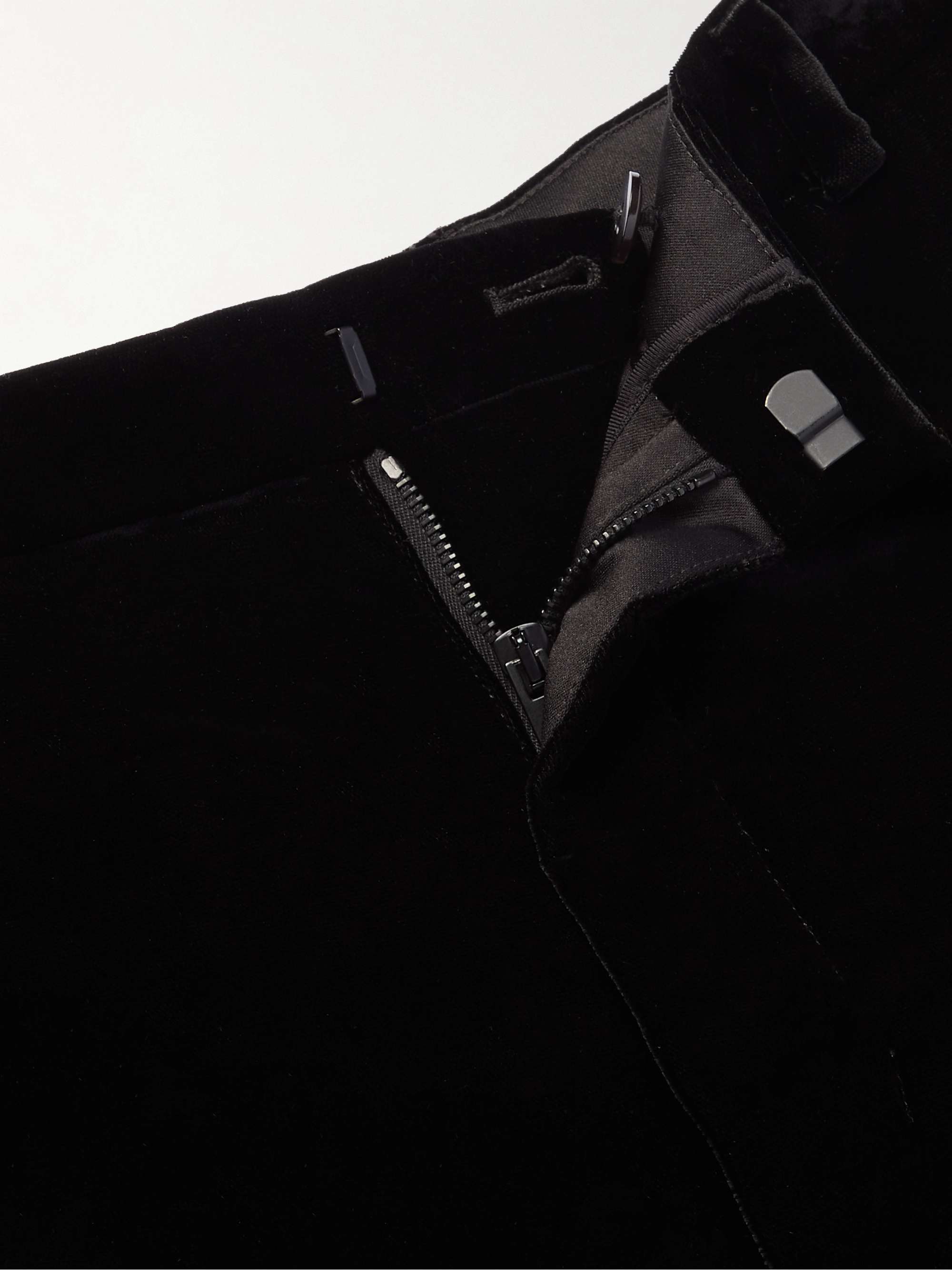 Straight-Leg Velvet Suit Trousers view