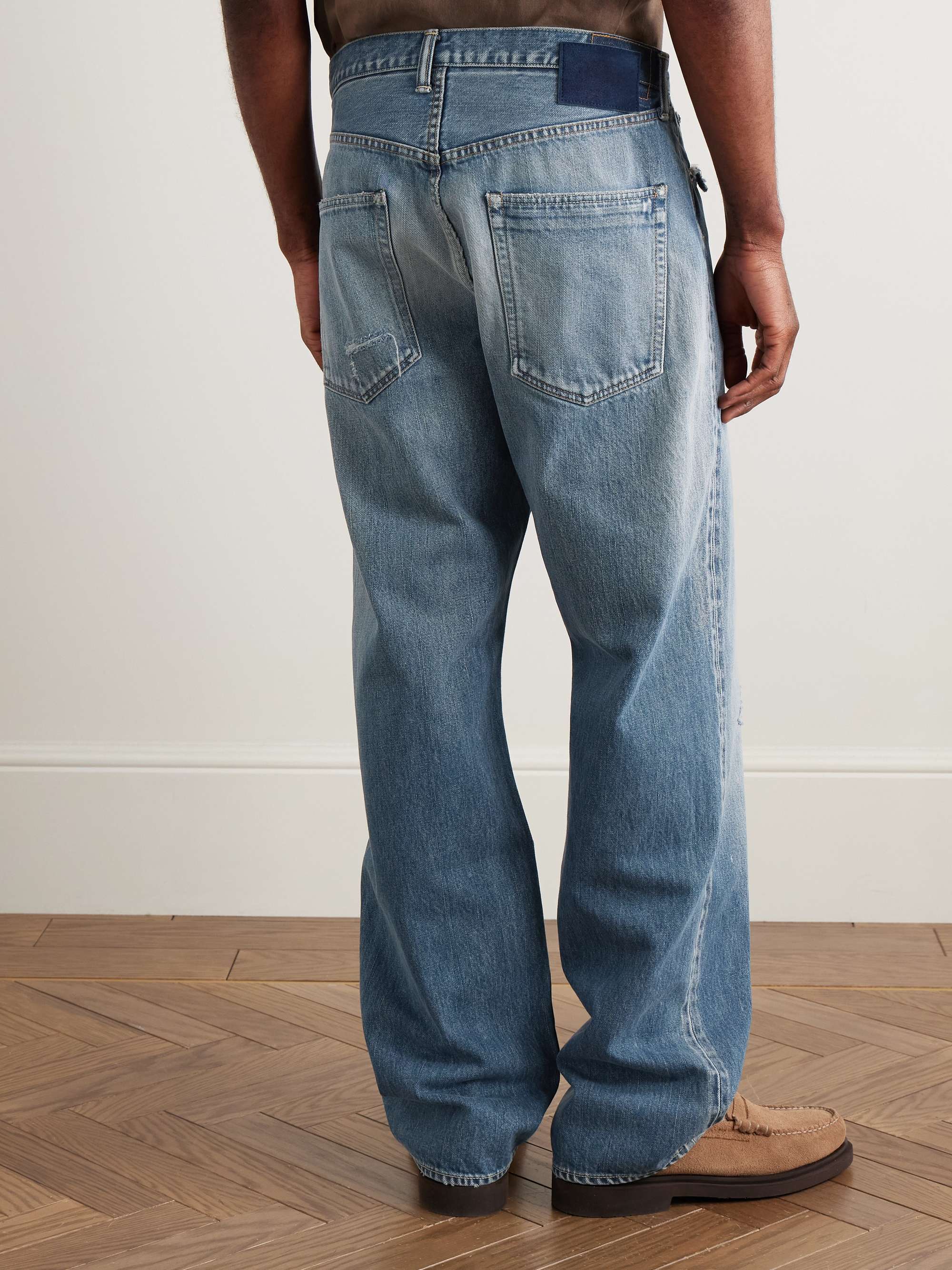 Social Sculpture 01 Straight-Leg Distressed Selvedge Jeans view