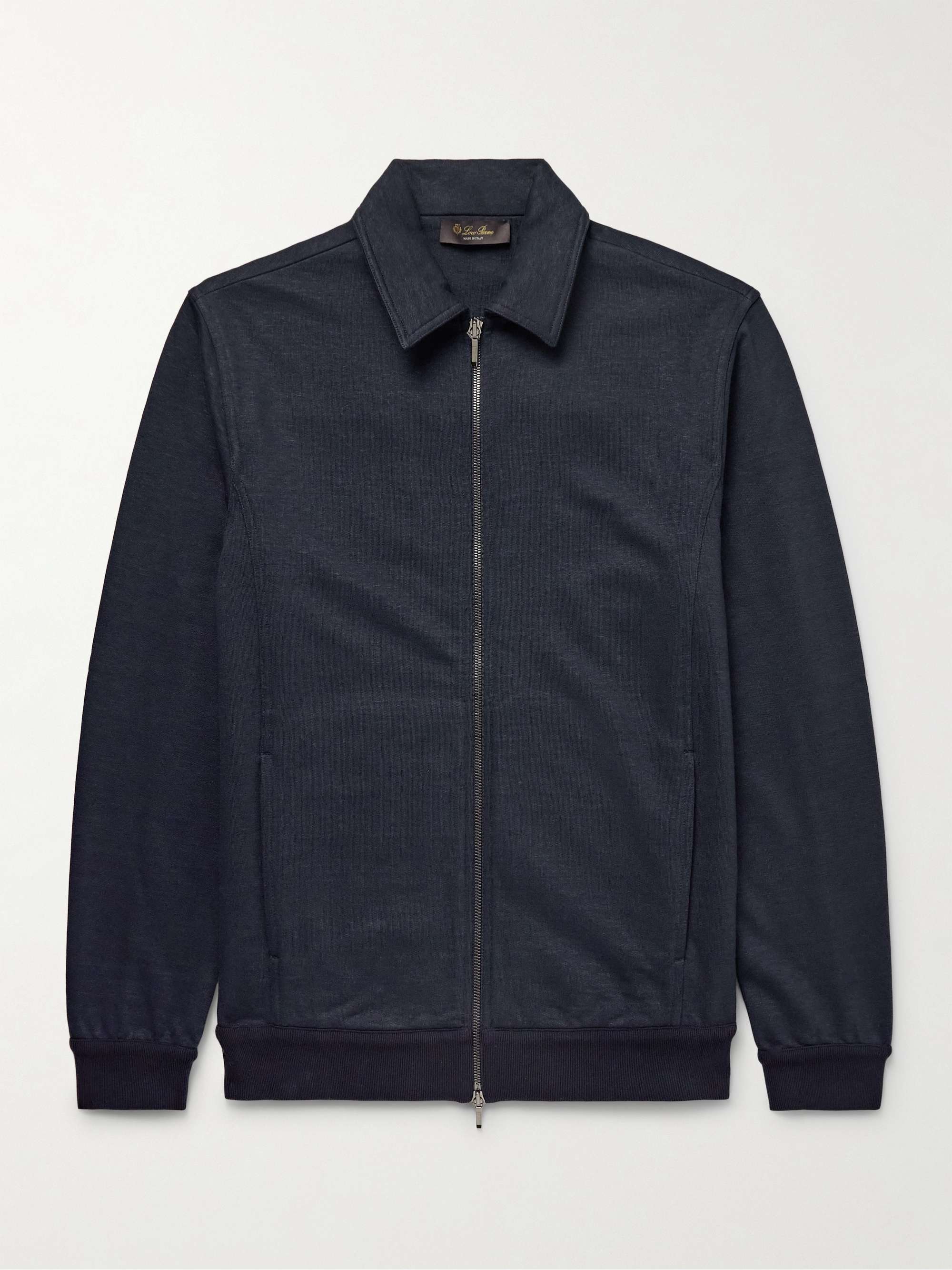 Kawaguchi Cotton, Linen and Cashmere-Blend Jersey Bomber Jacket hero visual