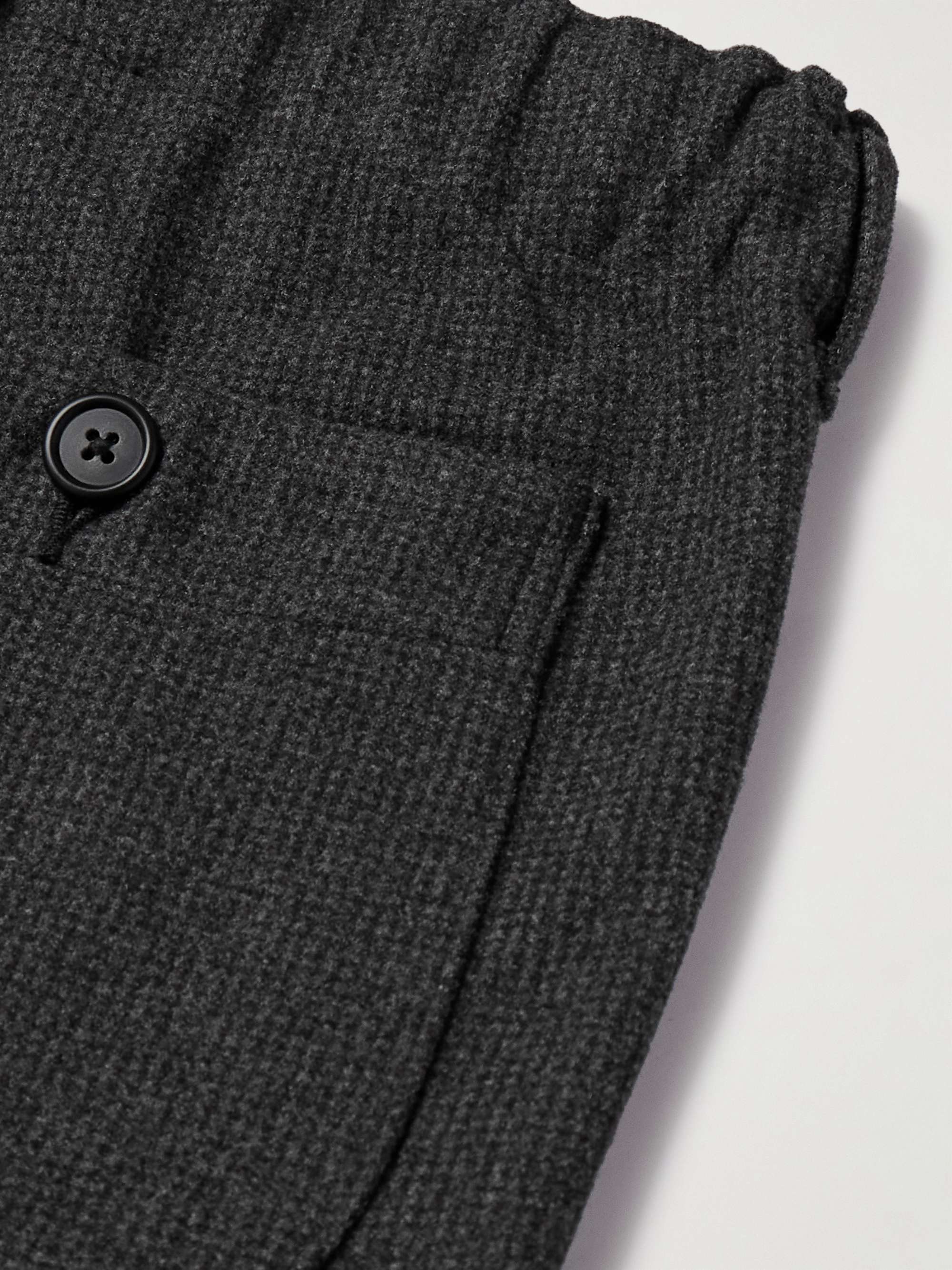 Straight-Leg Houndstooth Tweed Trousers view