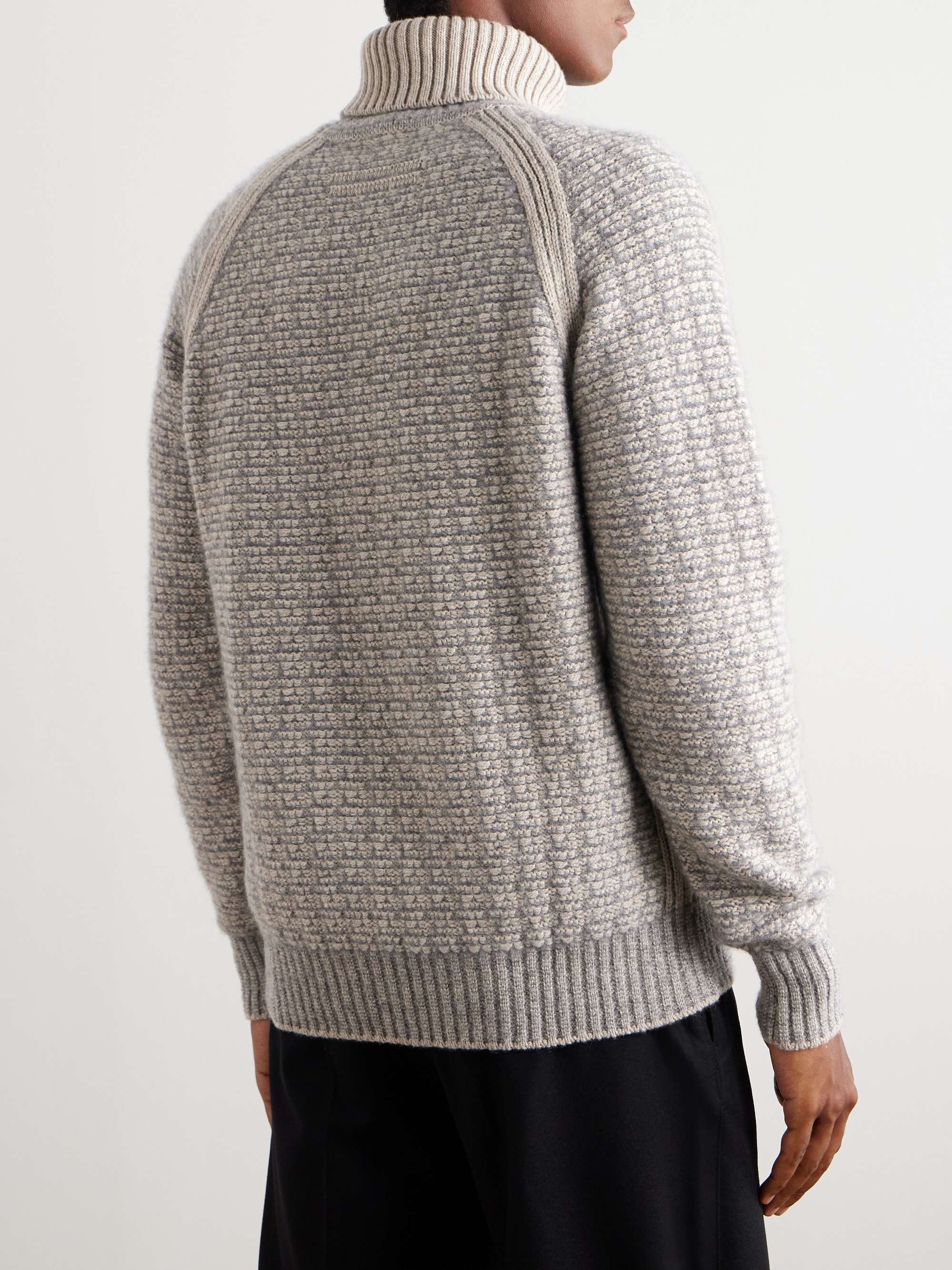 Ribbed Cashmere and Silk-Blend Rollneck Sweater view