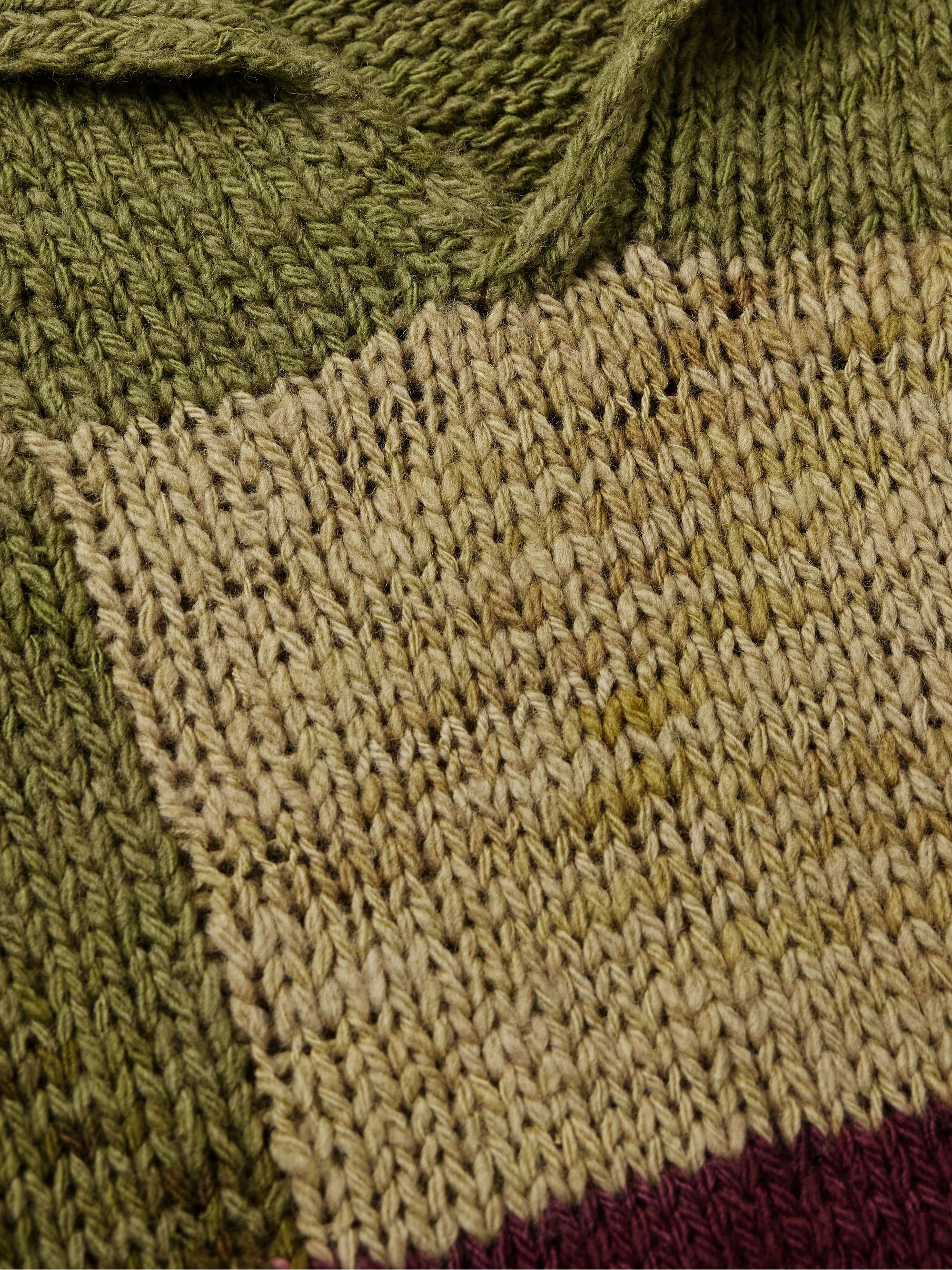 Patchwork Checked Wool Sweater view