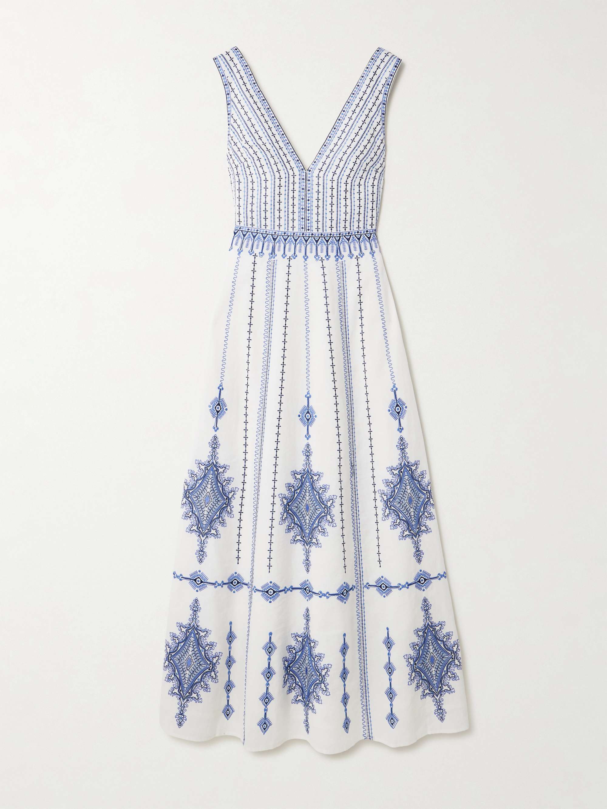 Nellie embroidered linen and cotton-blend maxi dress hero visual