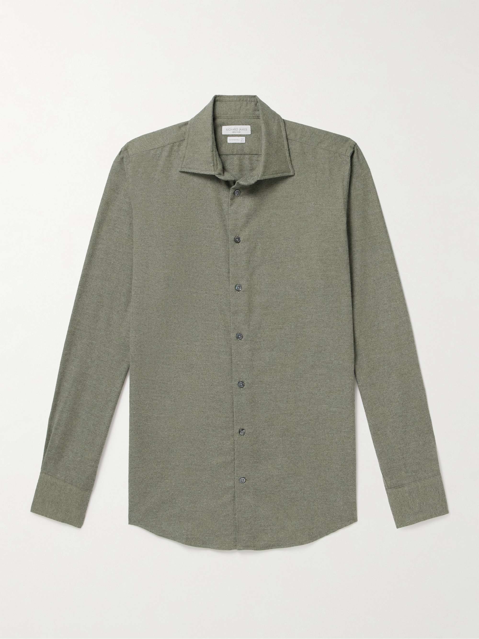 Cotton and Cashmere-Blend Flannel Shirt hero visual