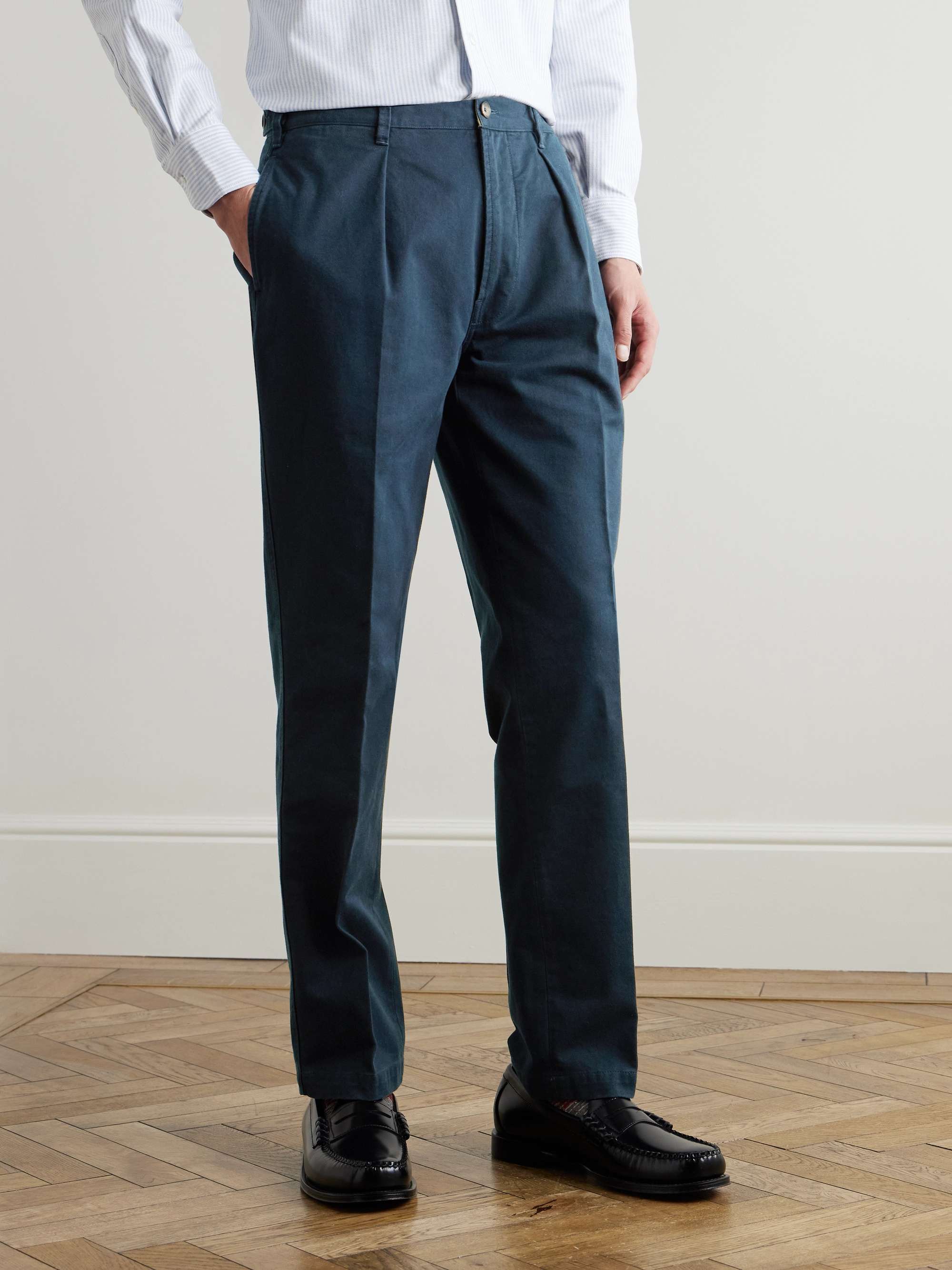 Mk. I Games Tapered Pleated Cotton-Twill Suit Trousers view
