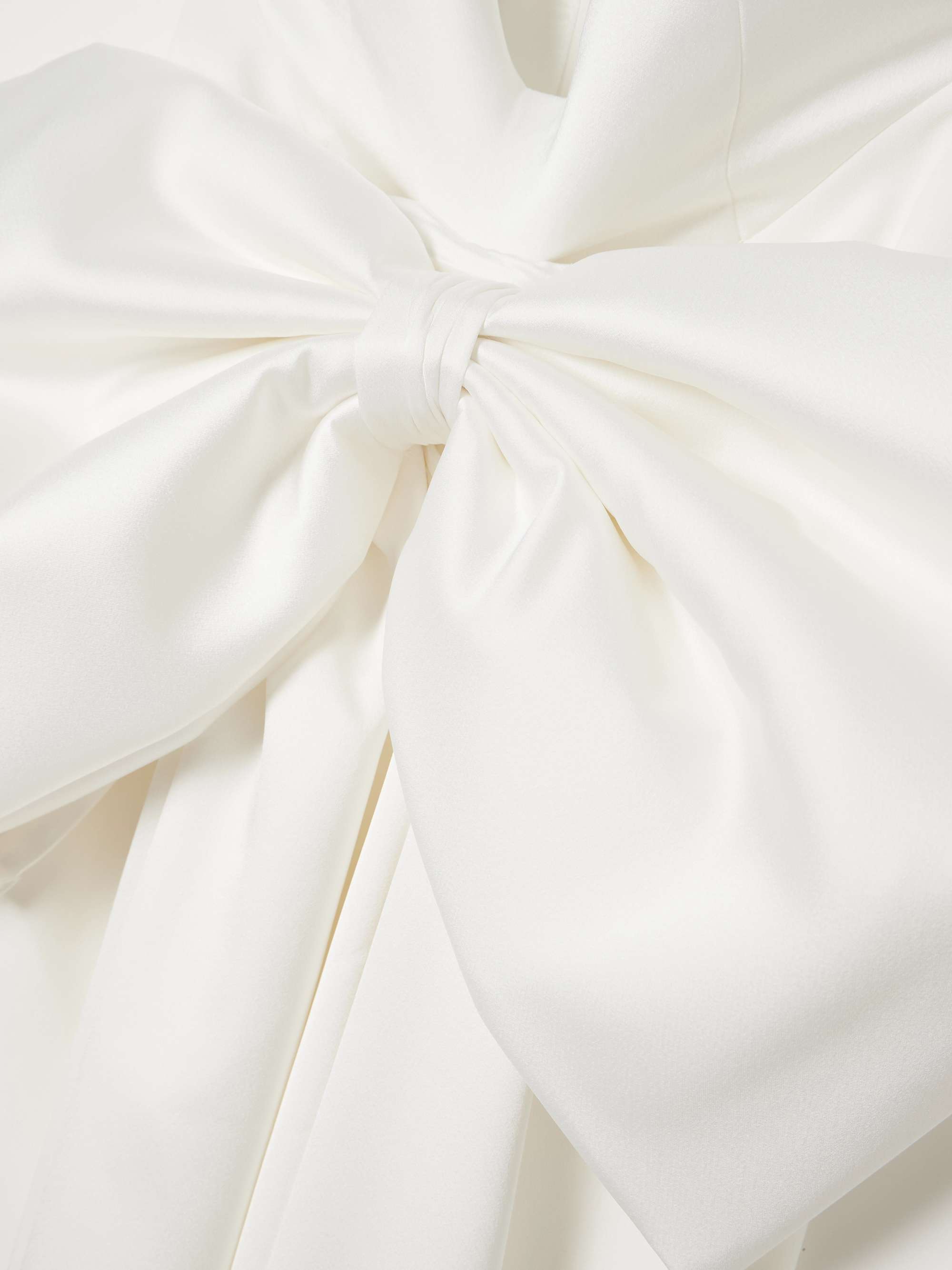 Peggy strapless bow-detailed satin gown view
