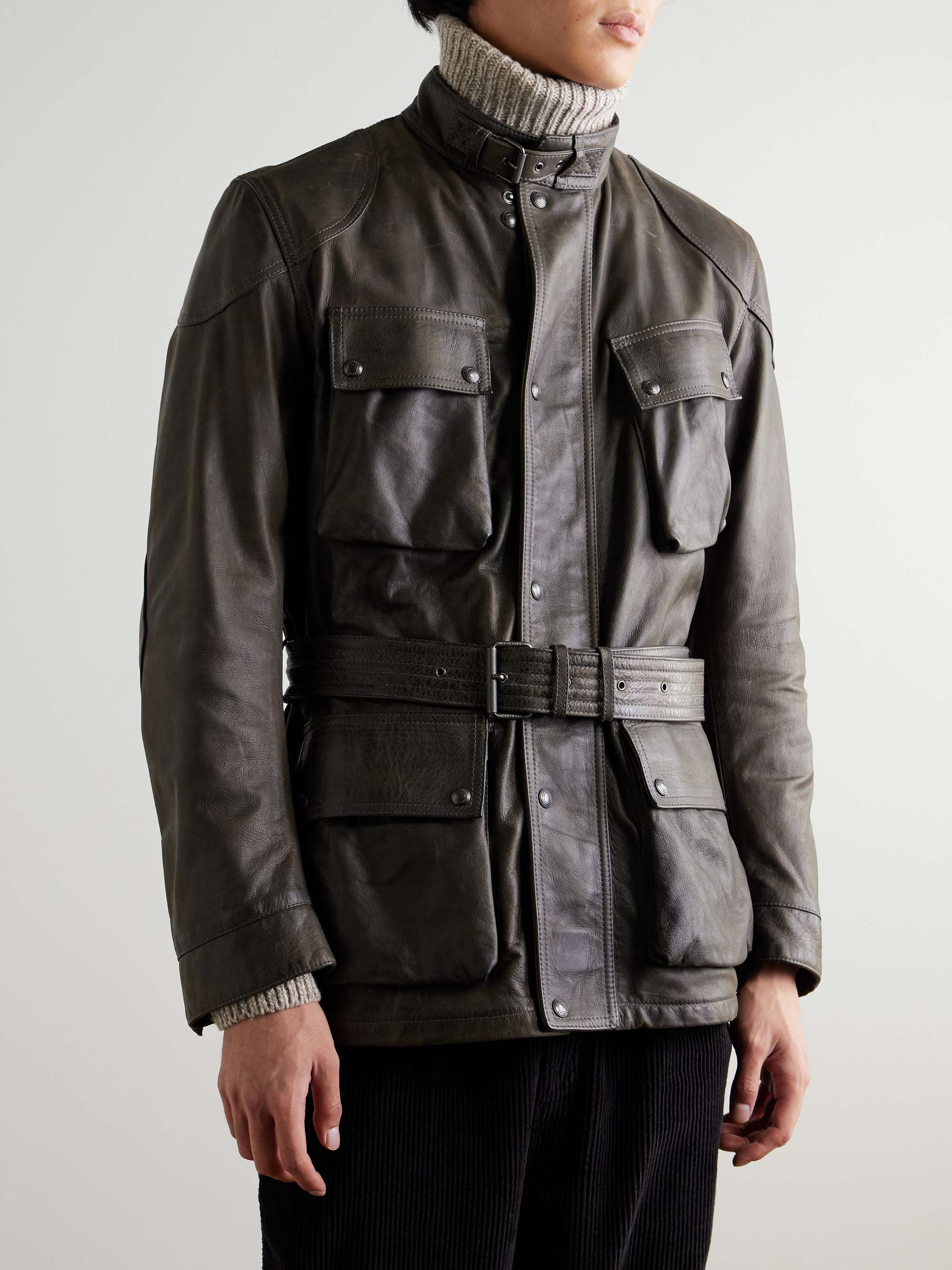 Legacy Trailmaster Panther Waxed-Leather Belted Jacket view