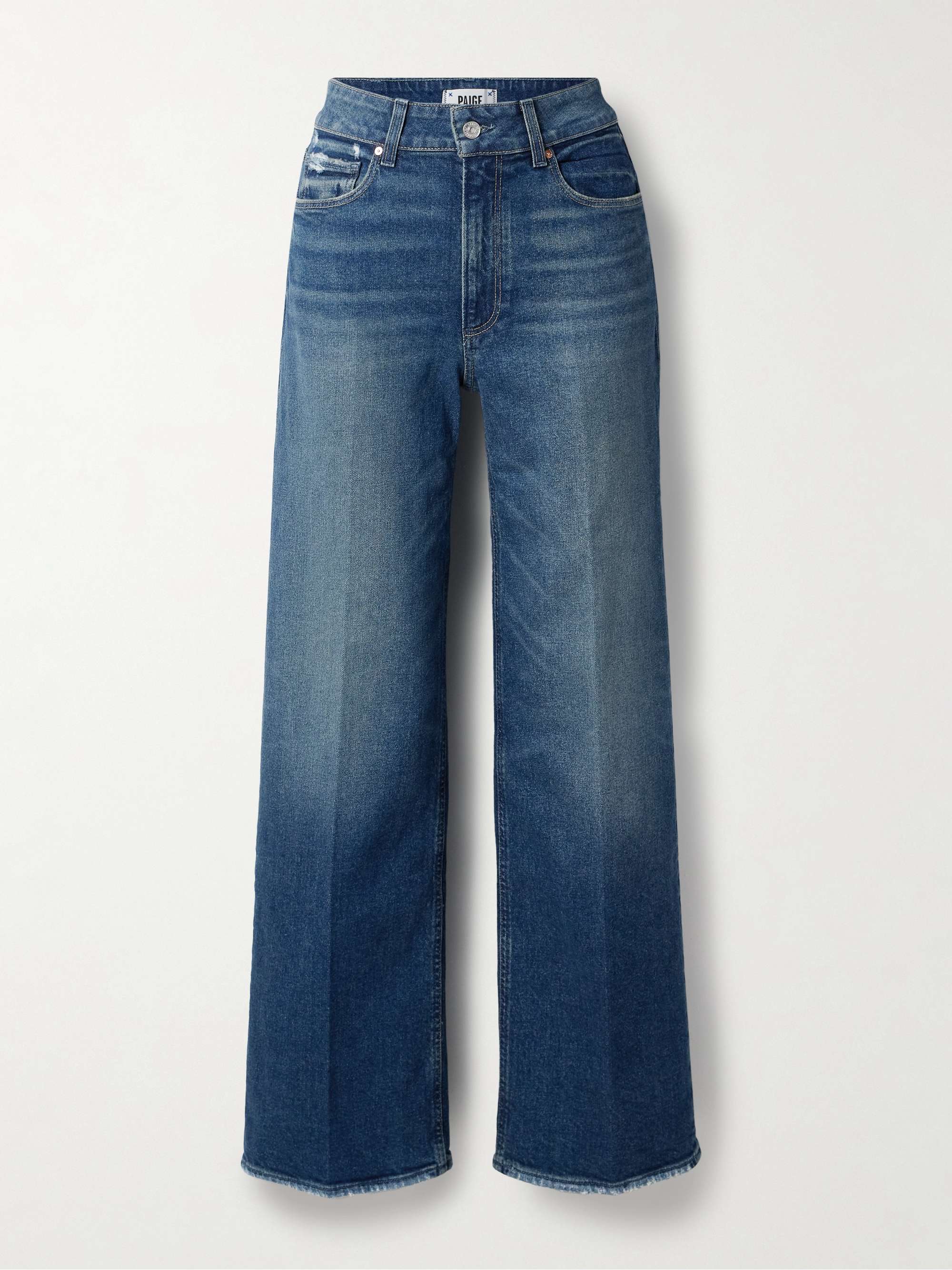 Sasha frayed high-rise wide-leg jeans hero visual