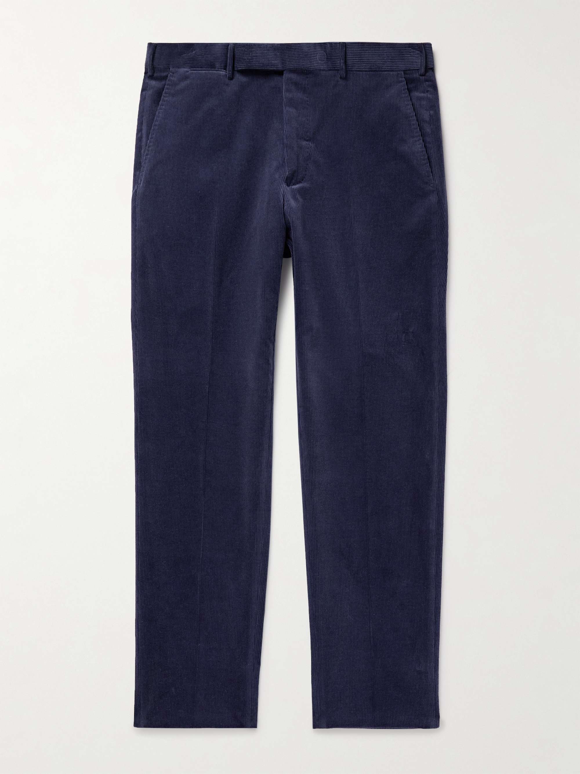 Slim-Fit Tapered Cotton and Cashmere-Blend Corduroy Suit Trousers hero visual