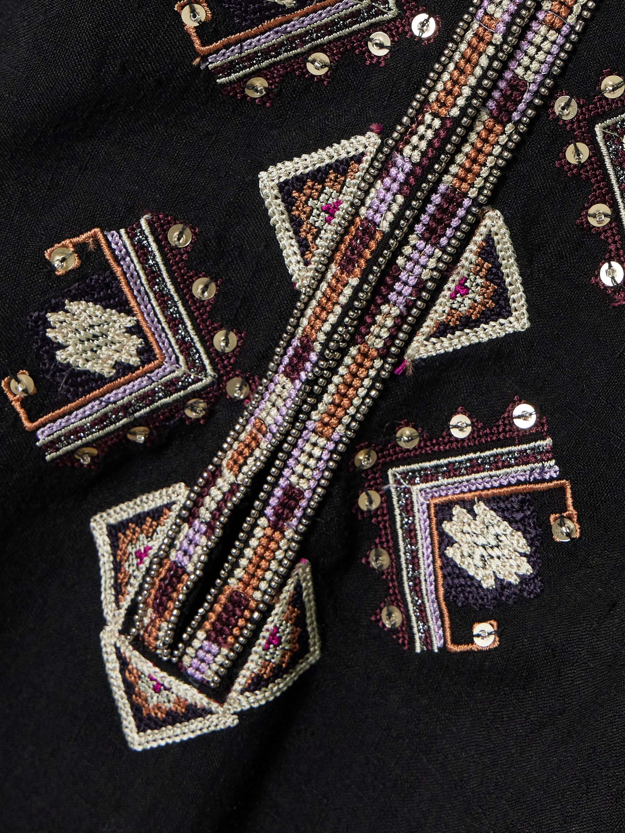 Zielle embellished embroidered silk-gauze blouse view