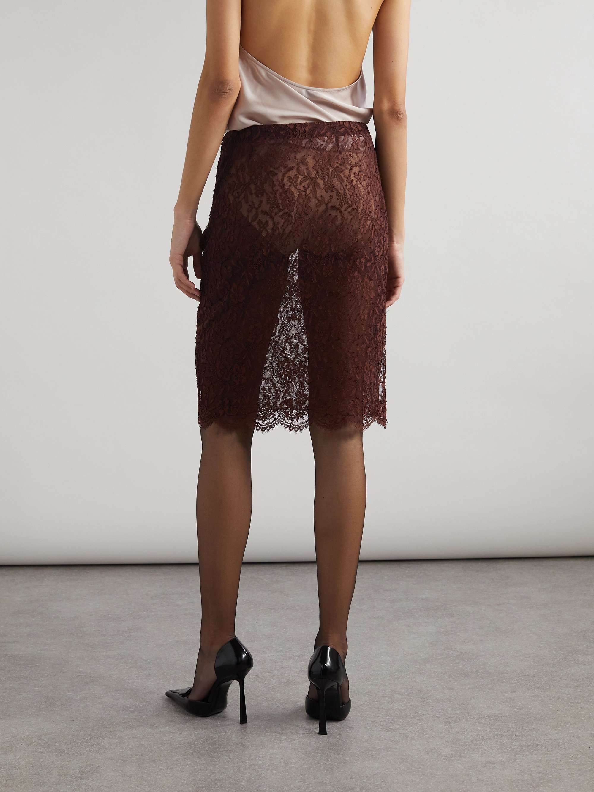 Lace midi skirt view