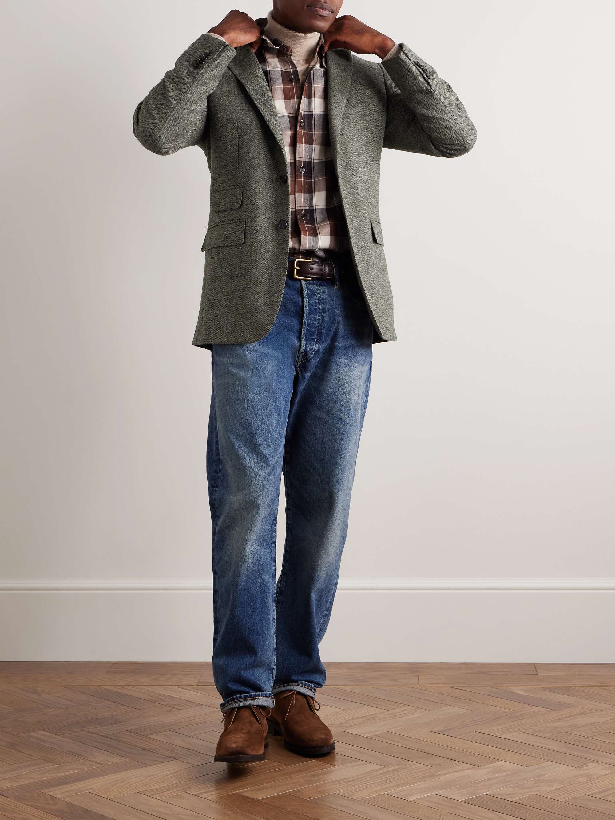 Kincaid No.3 Slim-Fit Herringbone Wool-Tweed Blazer view