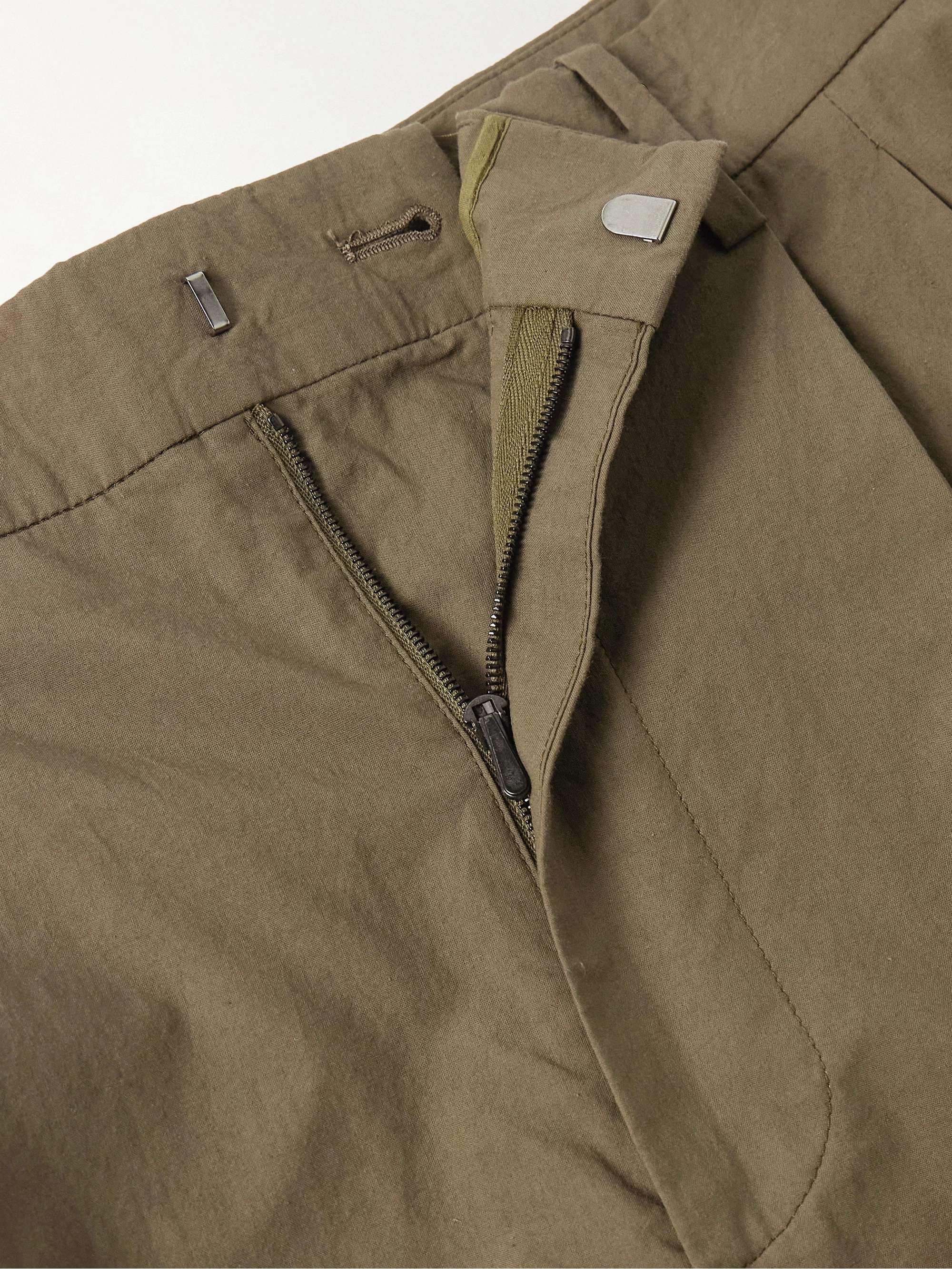 Silas Tapered Pleated Cotton Trousers view