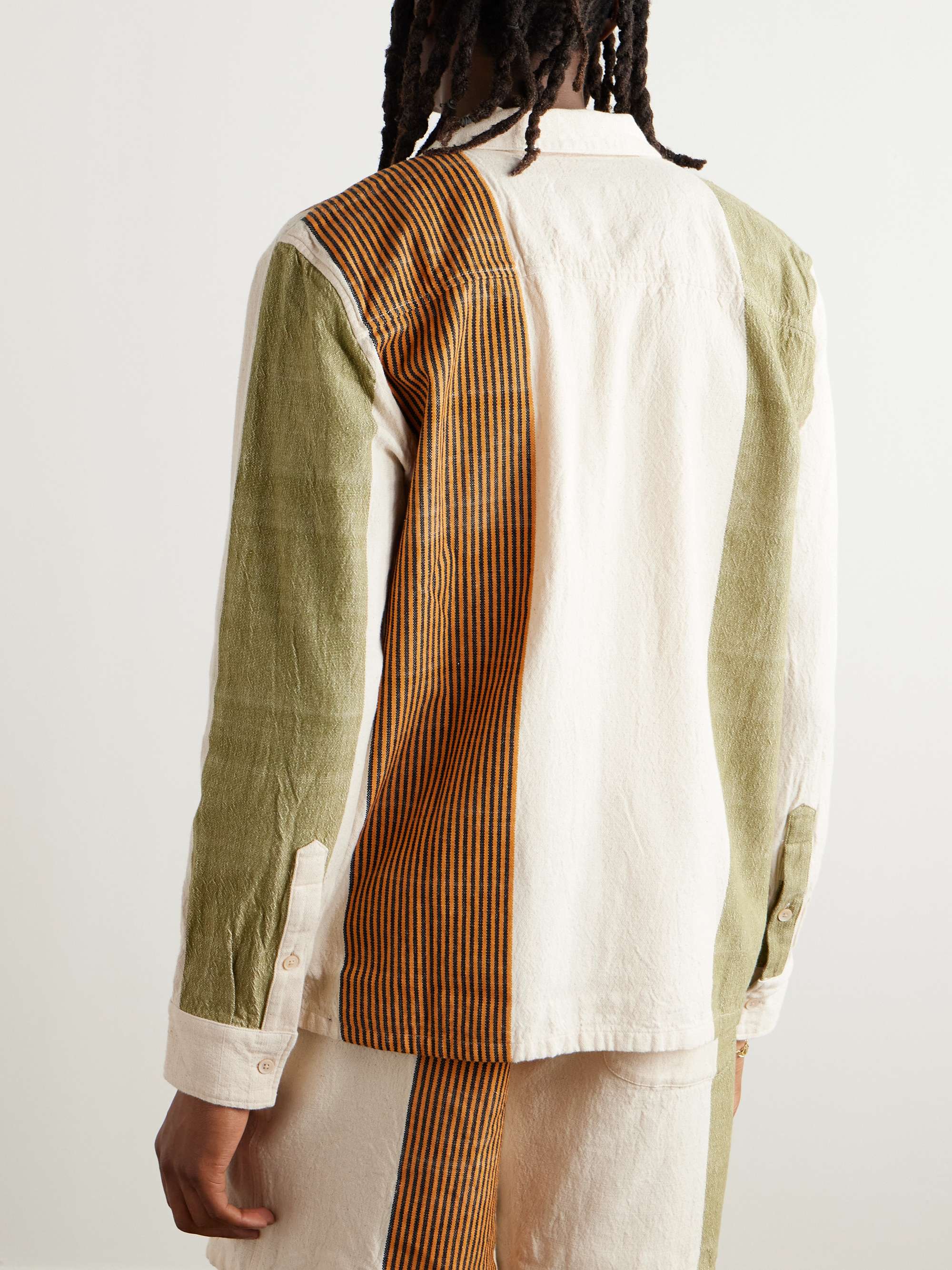 Atrato Patchwork Cotton-Canvas Shirt view
