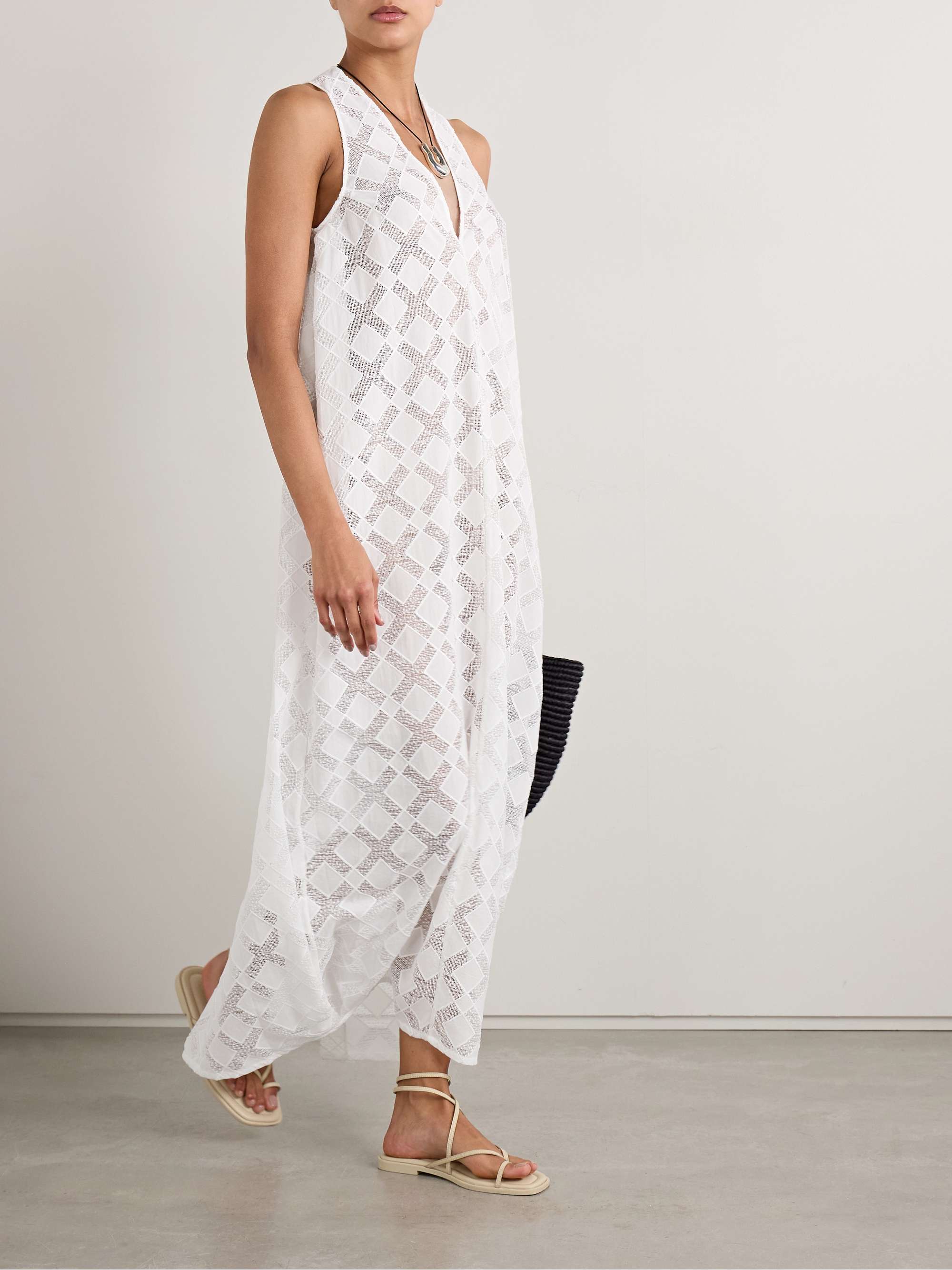 Agel paneled gauze and voile maxi dress view