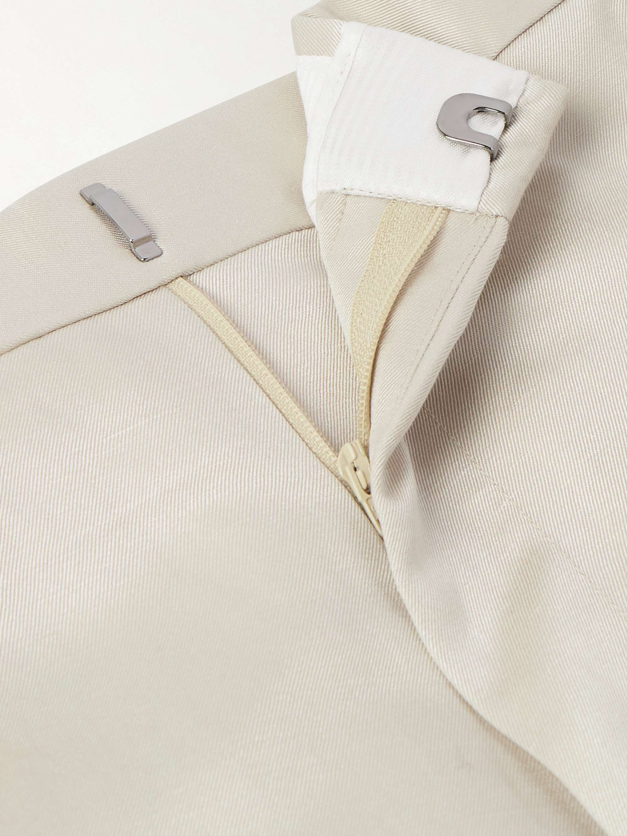 Dyllan Straight-Leg Silk and Linen-Blend Twill Suit Trousers view