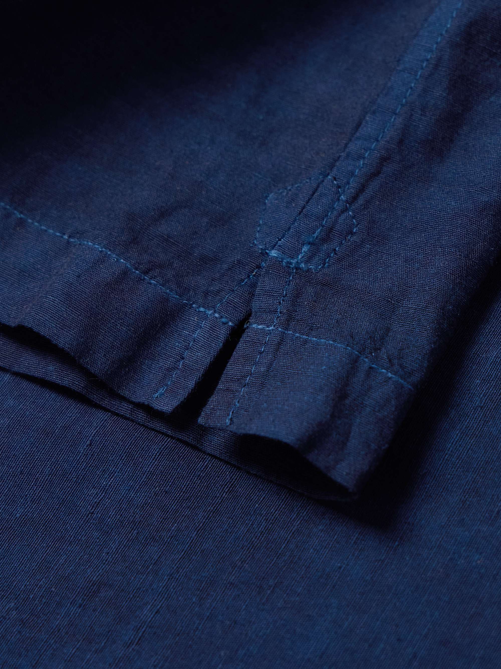 Indigo-Dyed TENCEL™Lyocell-Blend Gauze Shirt view