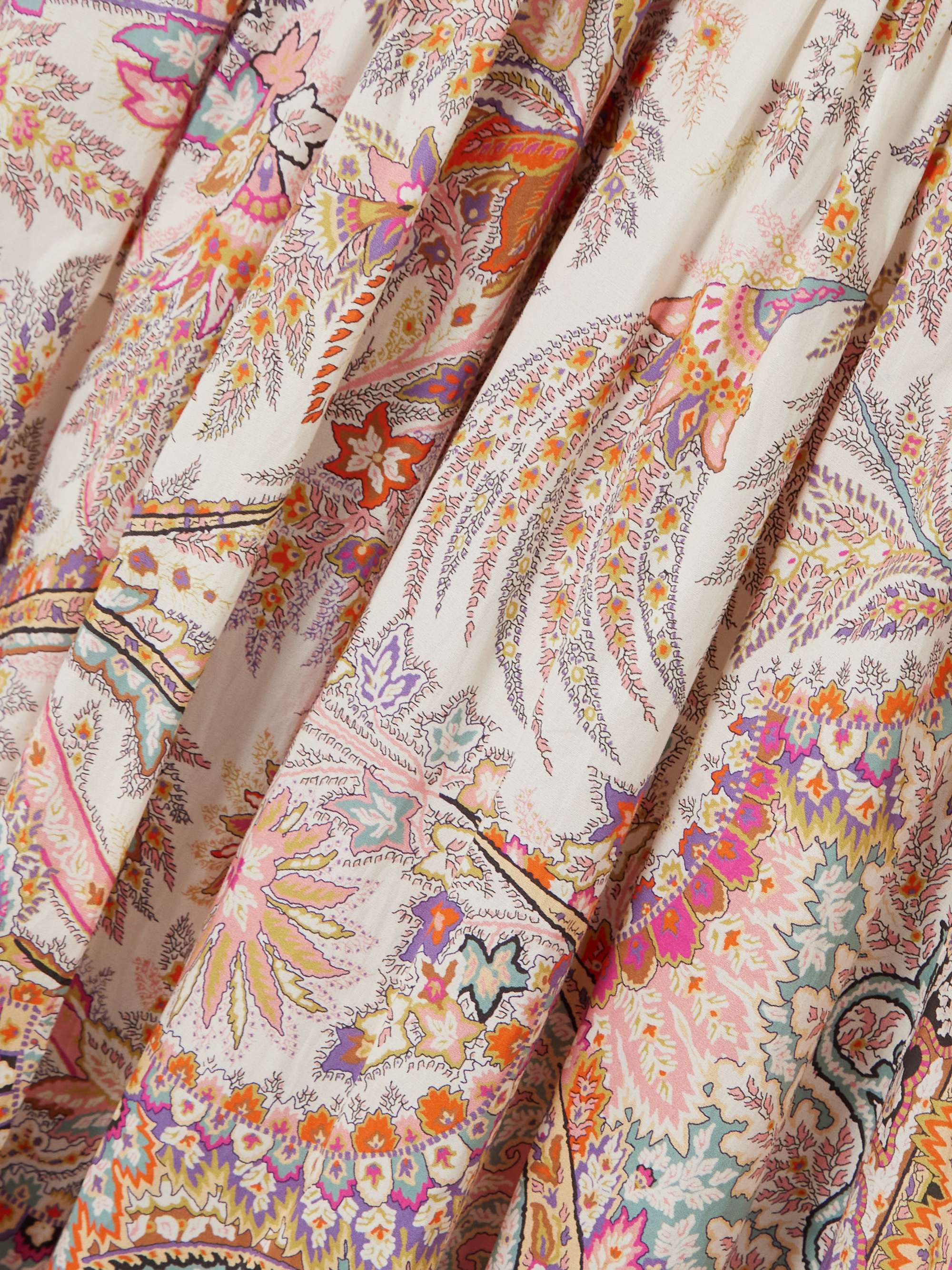 Ruffled paisley-print cotton-blend poplin maxi dress view