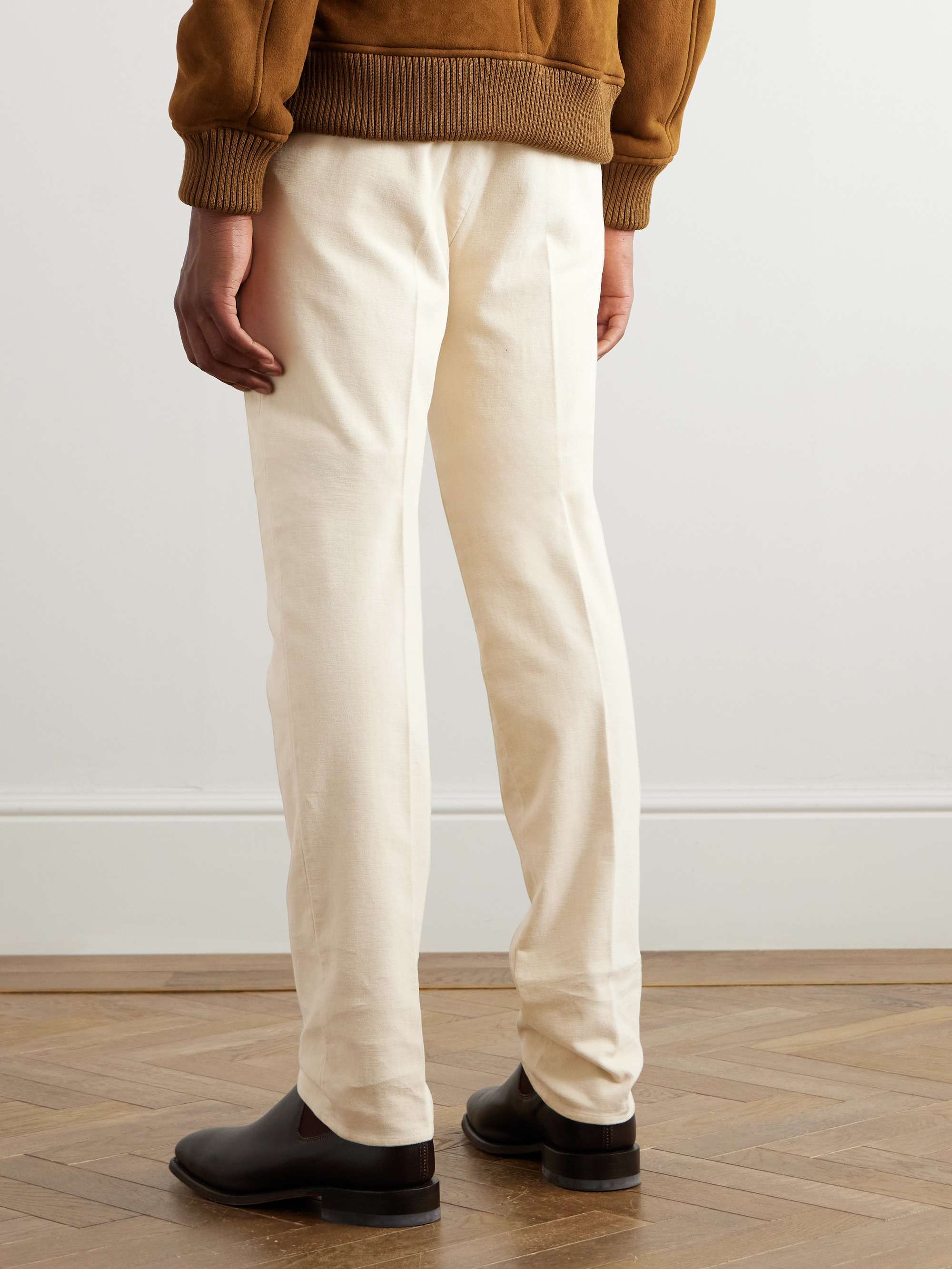 Venezia 1951 Straight-Leg Cotton-Blend Moleskin Trousers view