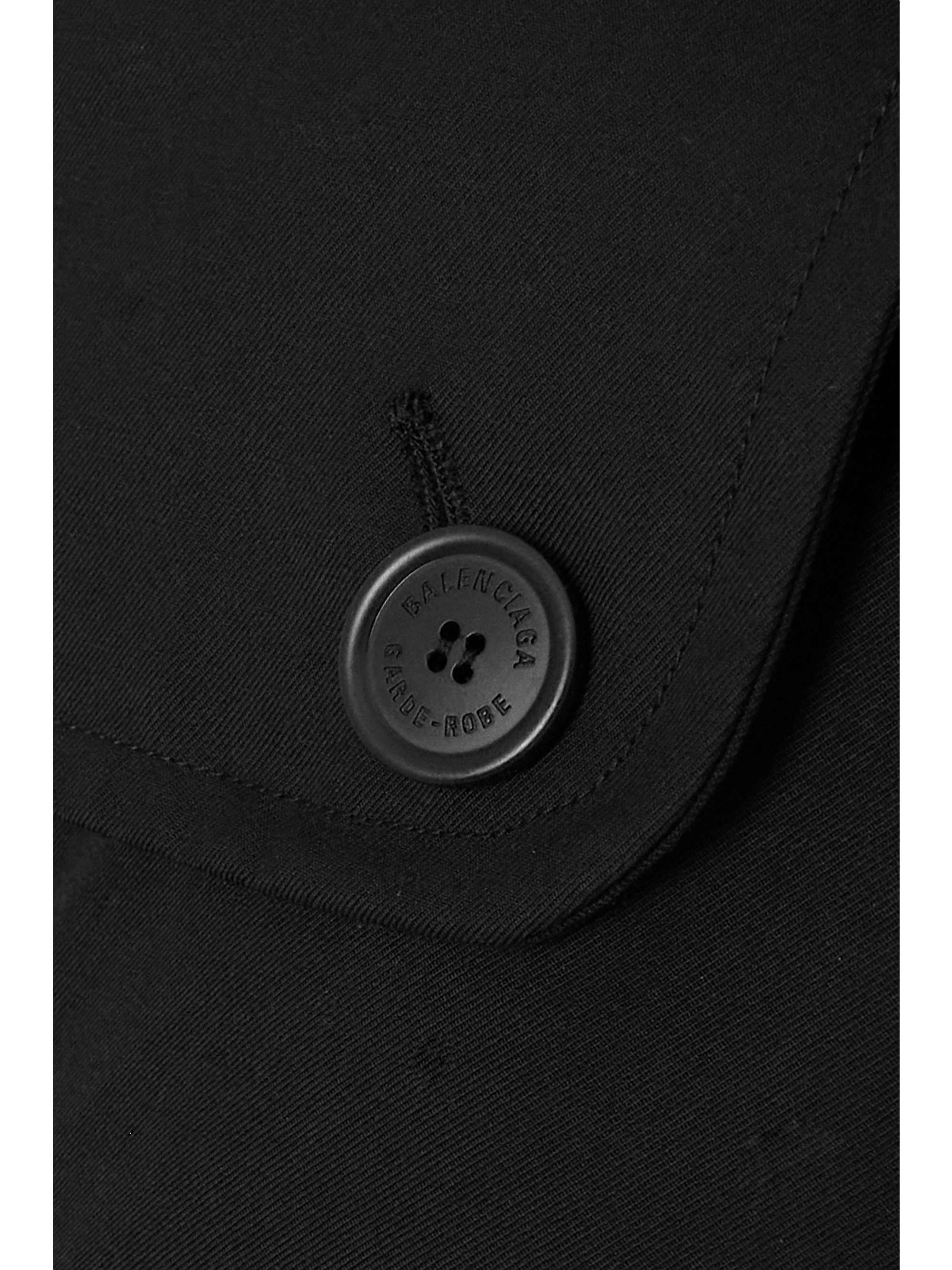 Hourglass oversized double-breasted wool and cotton-blend trench coat view