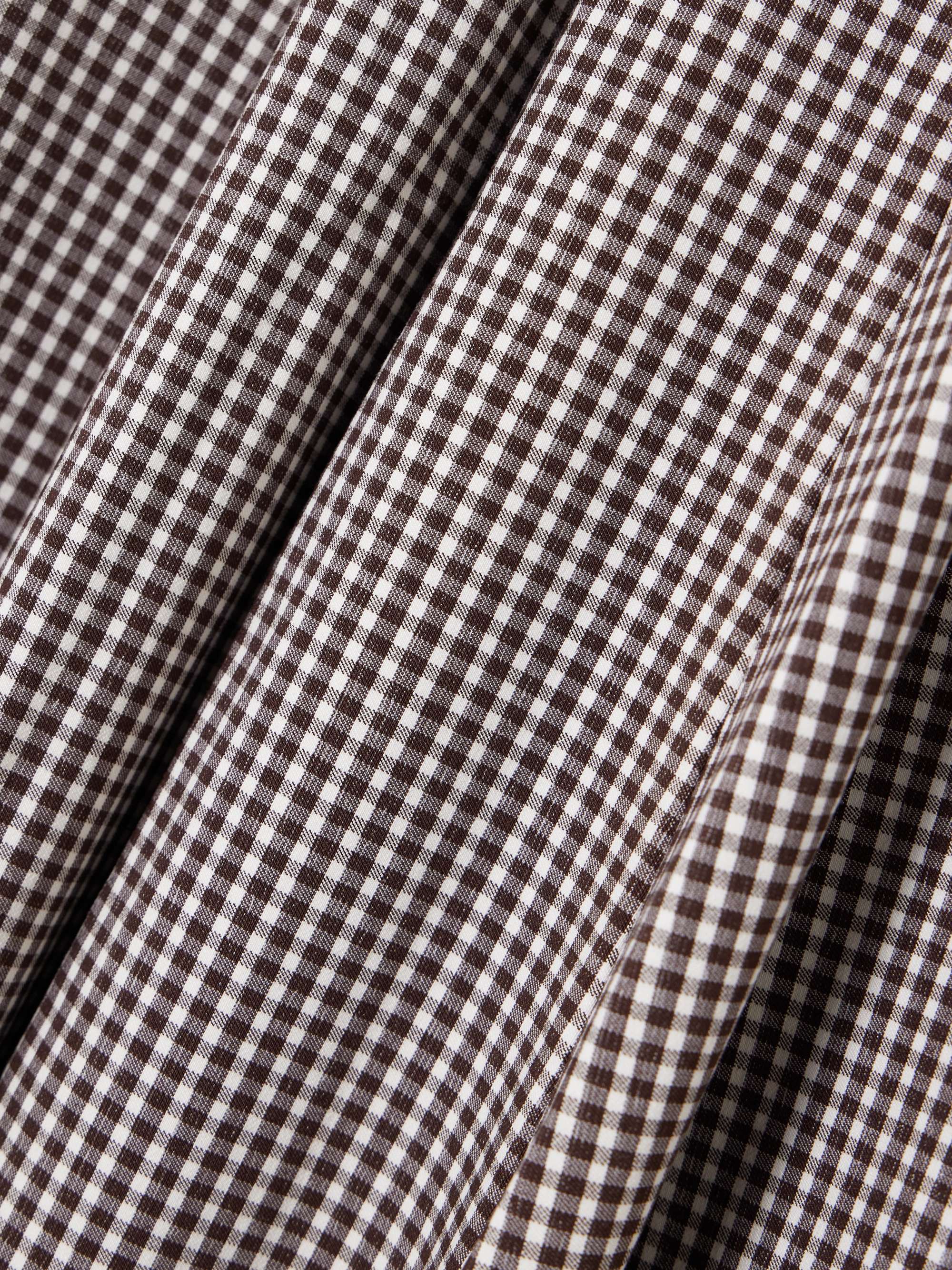 Wells pleated gingham poplin midi dress view