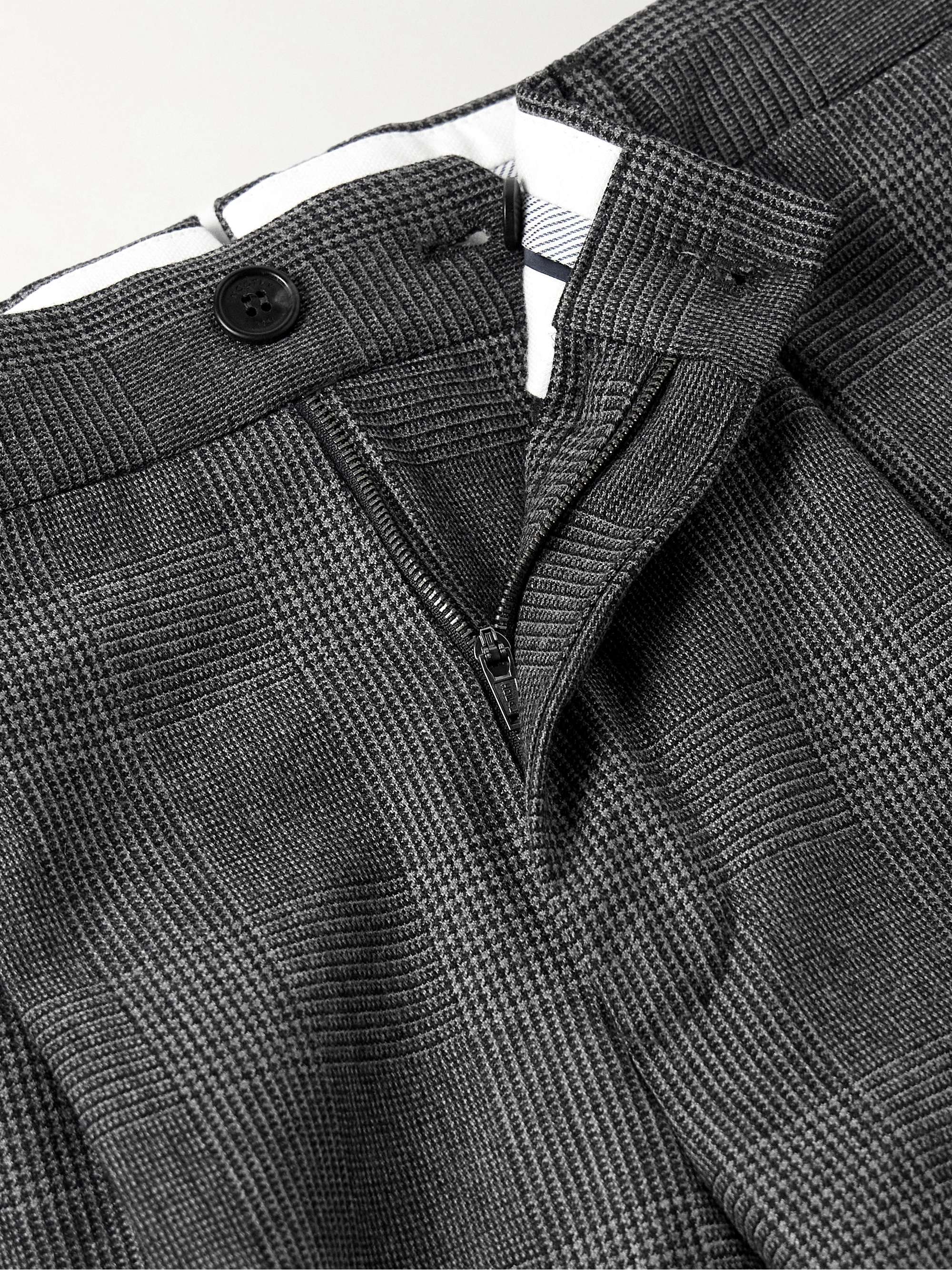 Venezia 1951 Slim-Fit Pleated Prince of Wales Checked Virgin Wool-Blend Trousers view