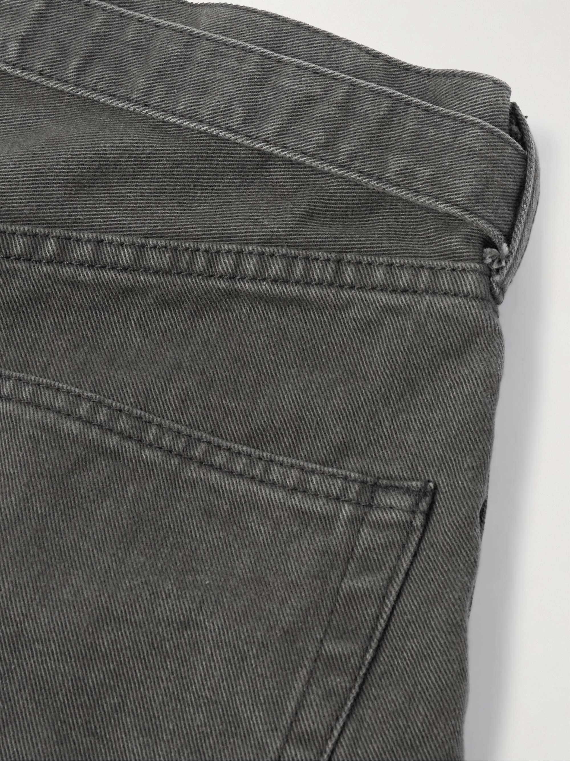 Wide-Leg Belted Denim Bermuda Shorts view