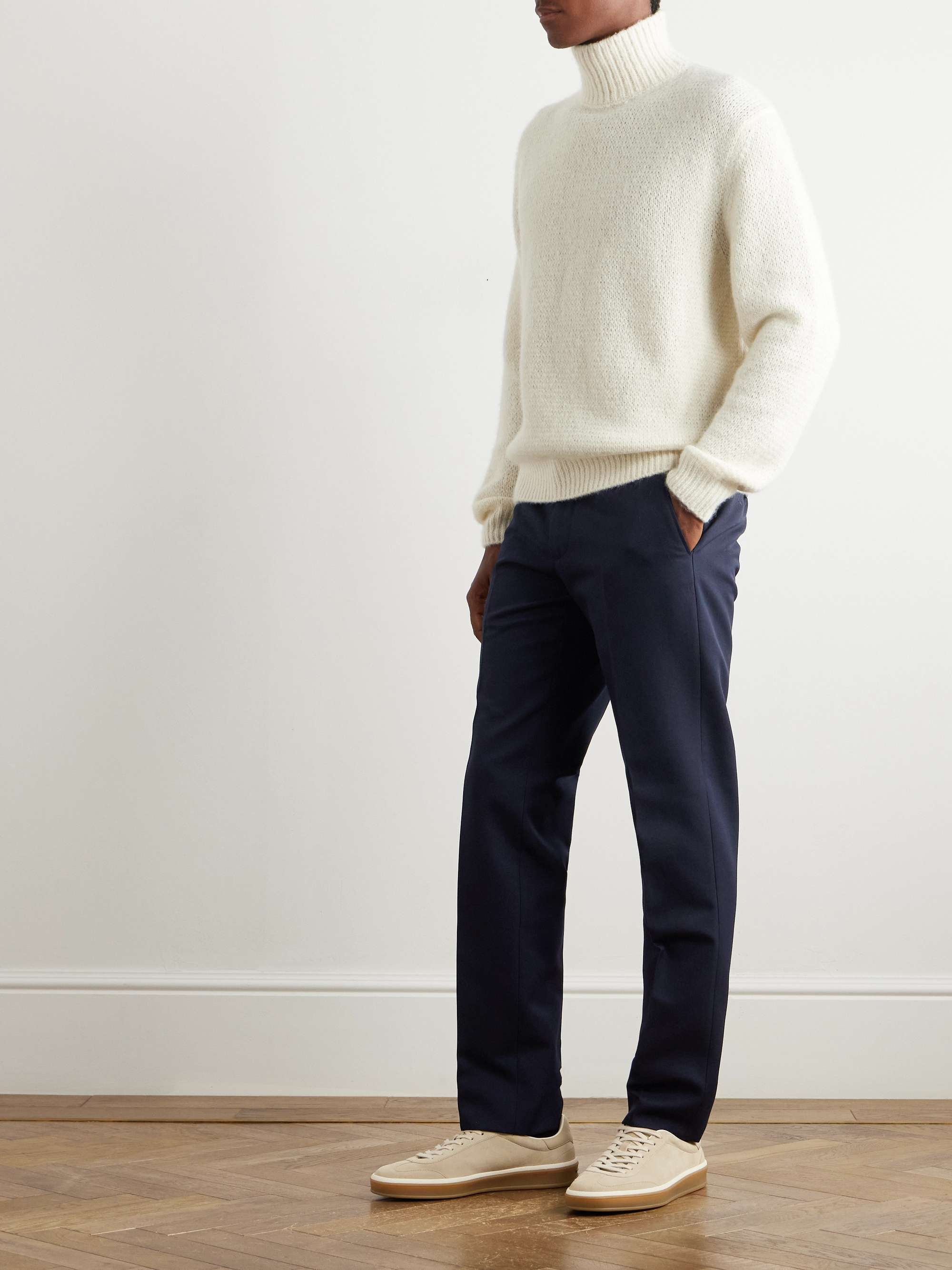 Jarno Straight-Leg Wool and Cotton-Blend Twill Trousers view