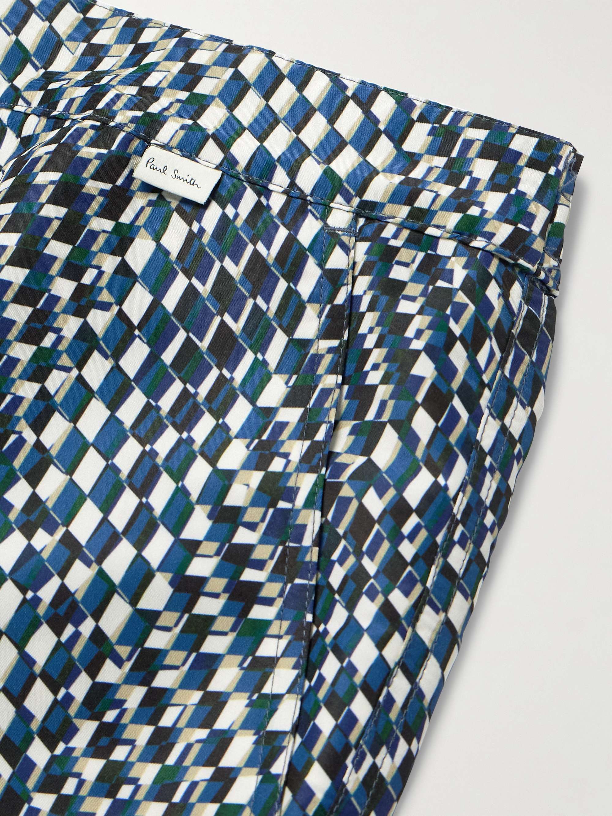 Optic Straight-Leg Mid-Length Printed Recycled Swim Shorts view