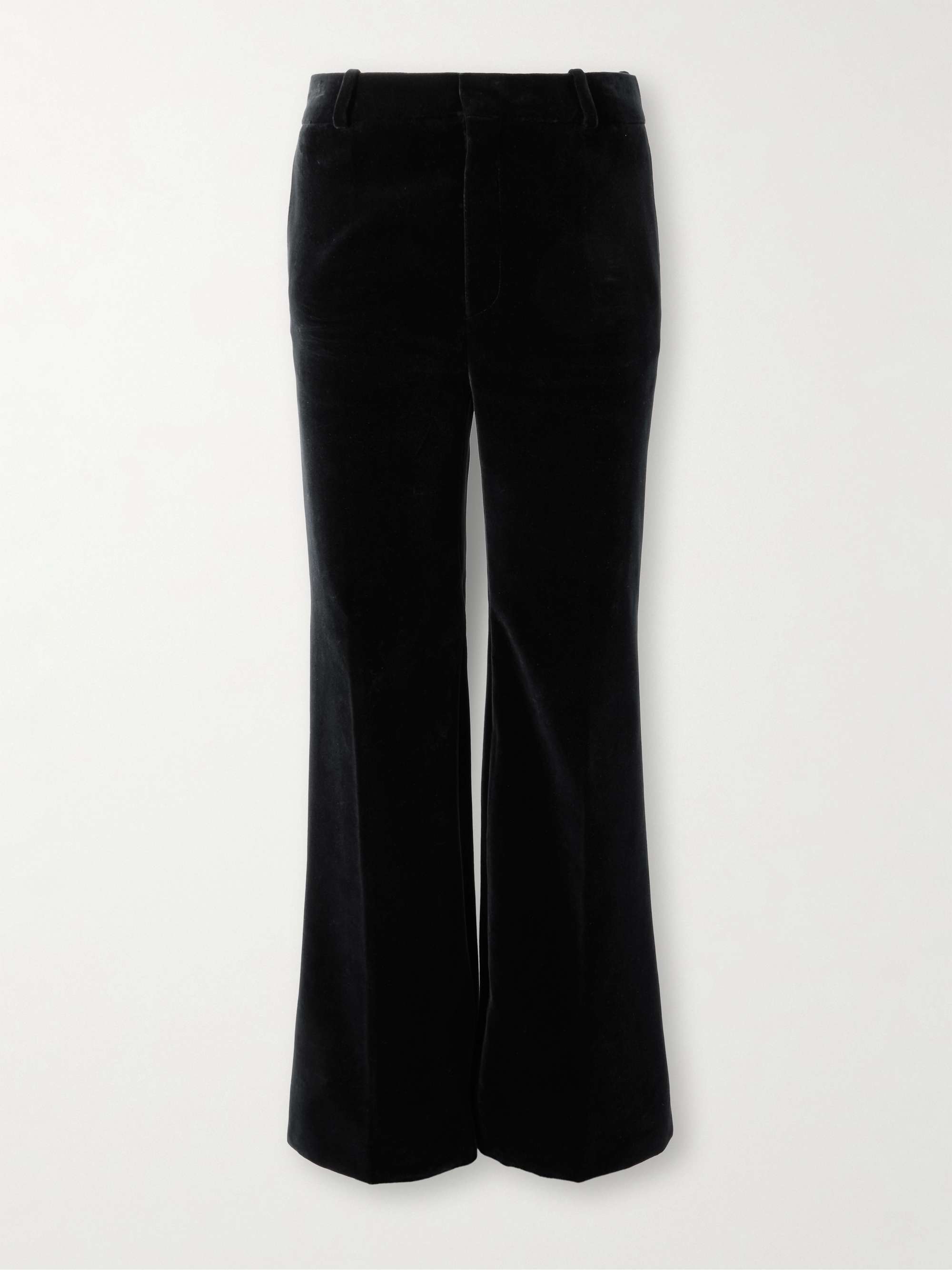 Cotton-velvet wide-leg pants hero visual