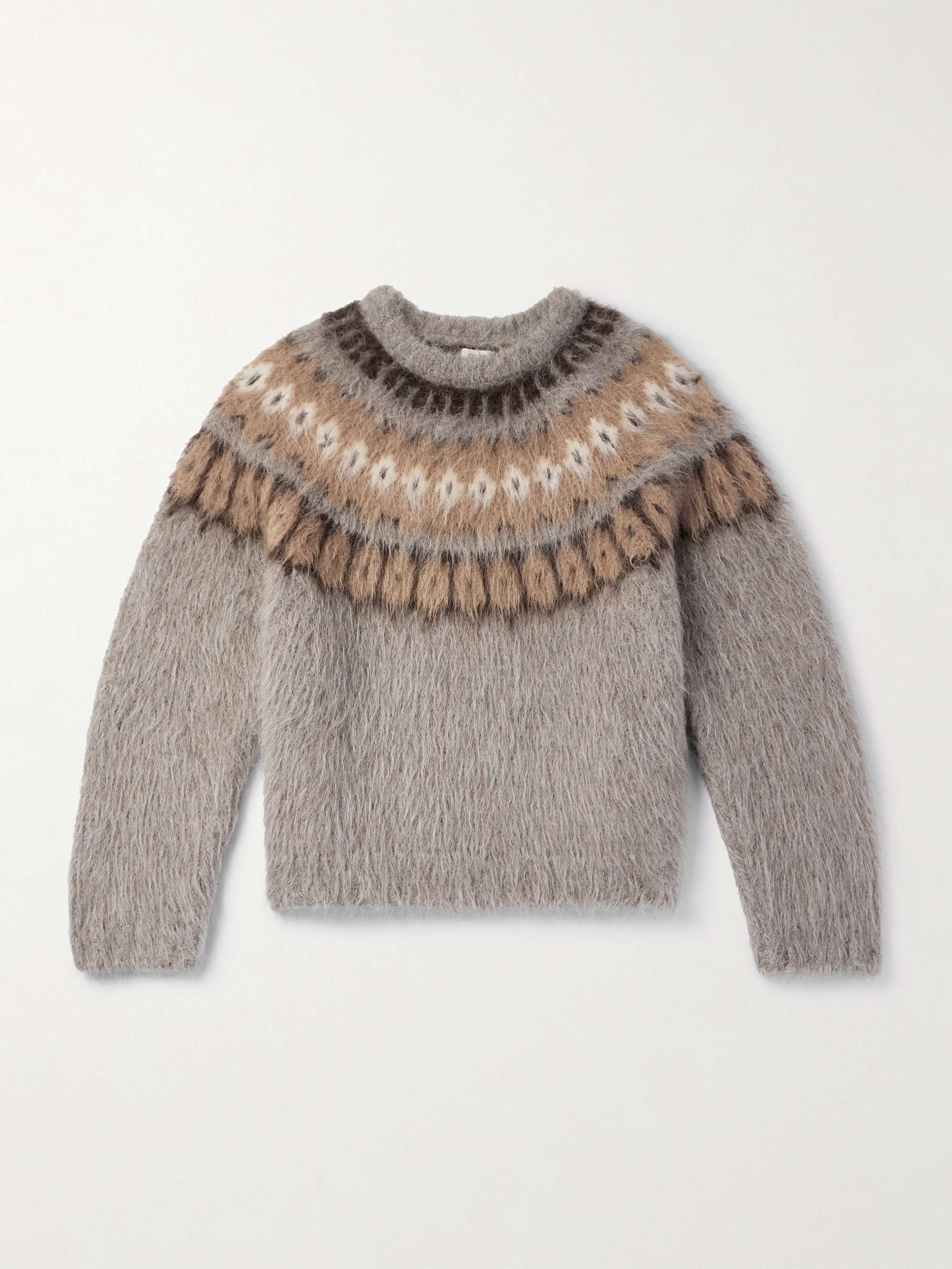 Fair Isle Brushed Alpaca Wool-Blend Sweater hero visual