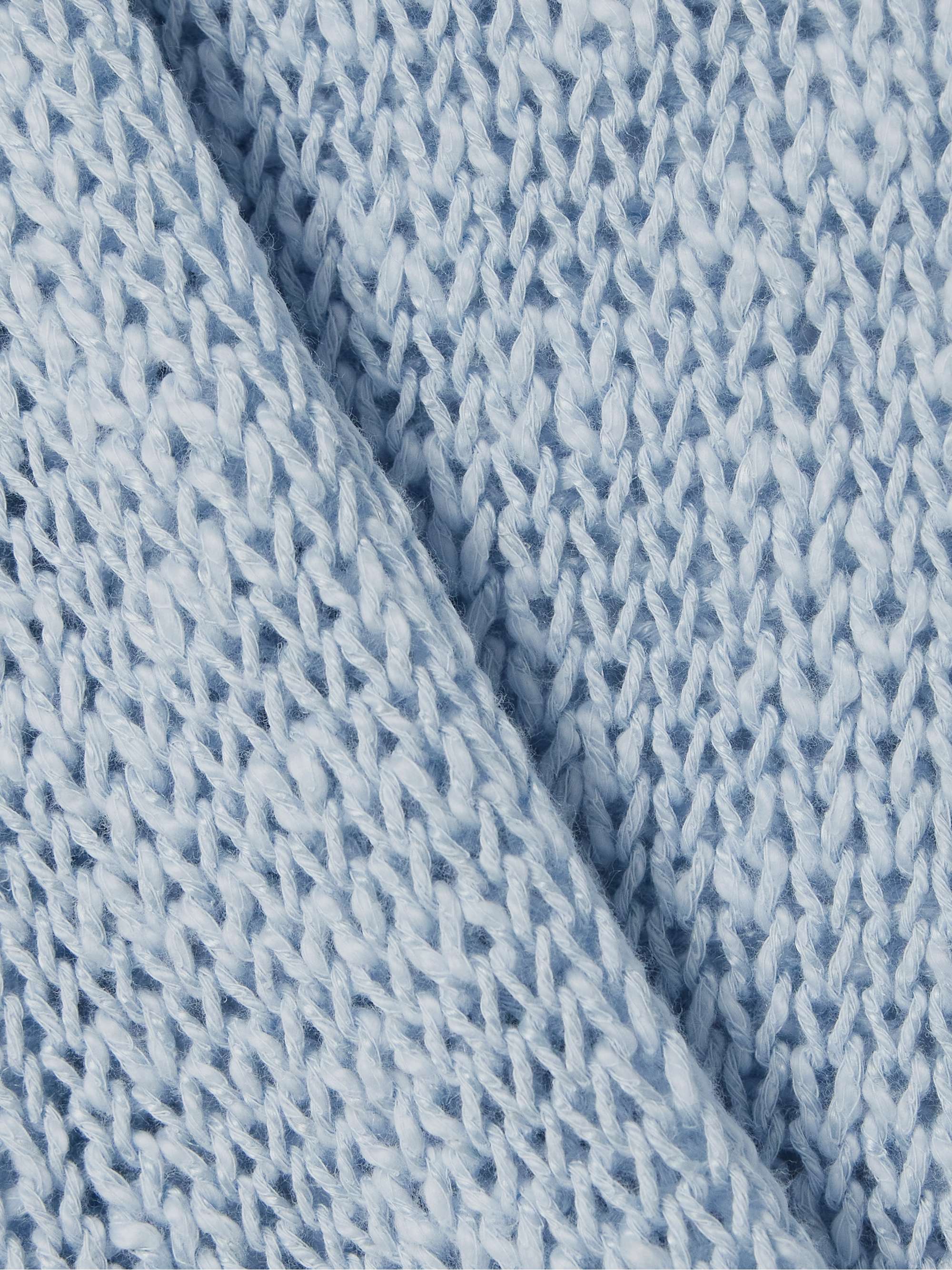 Open-knit cotton and linen-blend T-shirt view