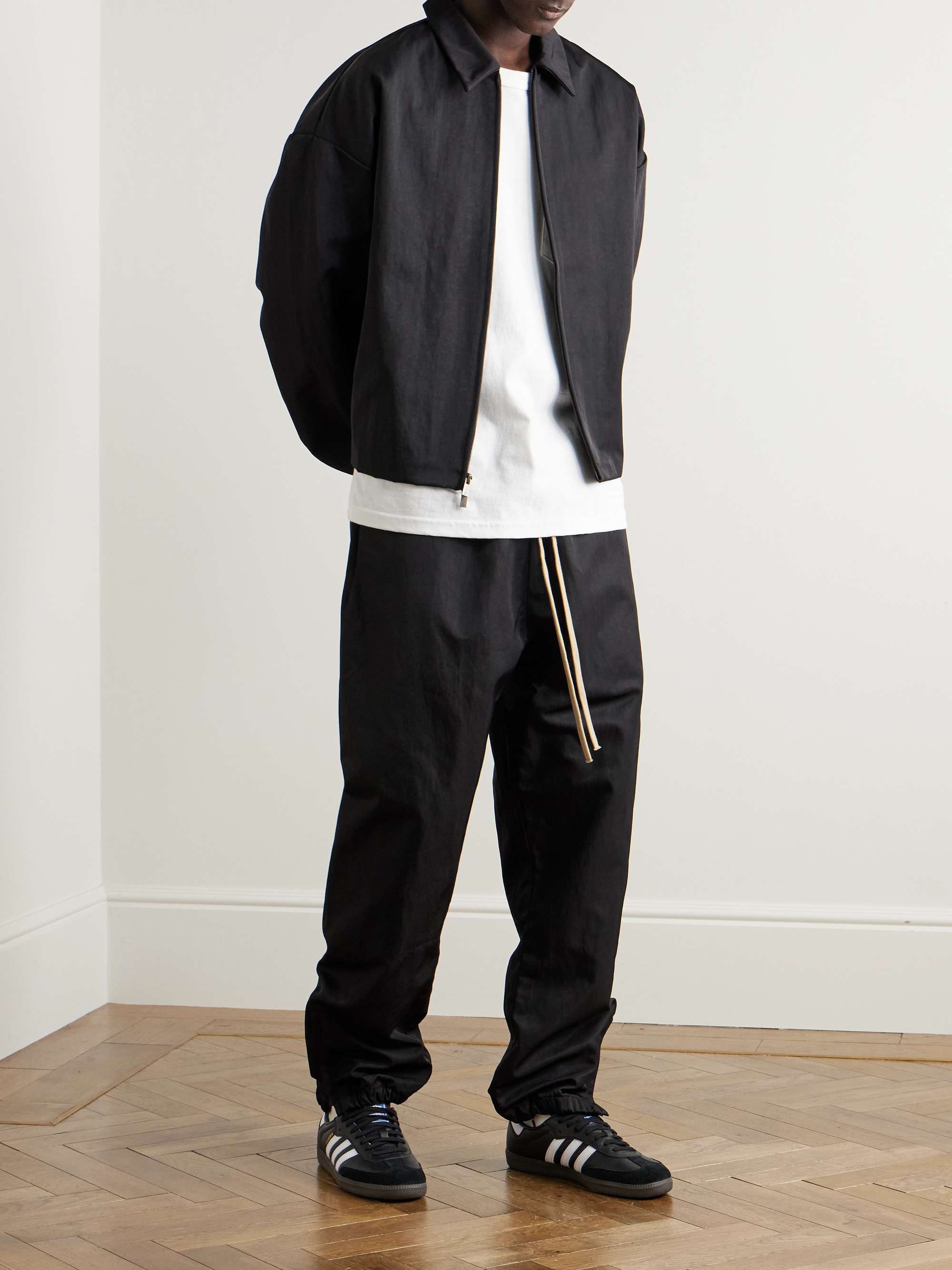 Tapered Logo-Appliquéd Recycled-Shell Track Pants view