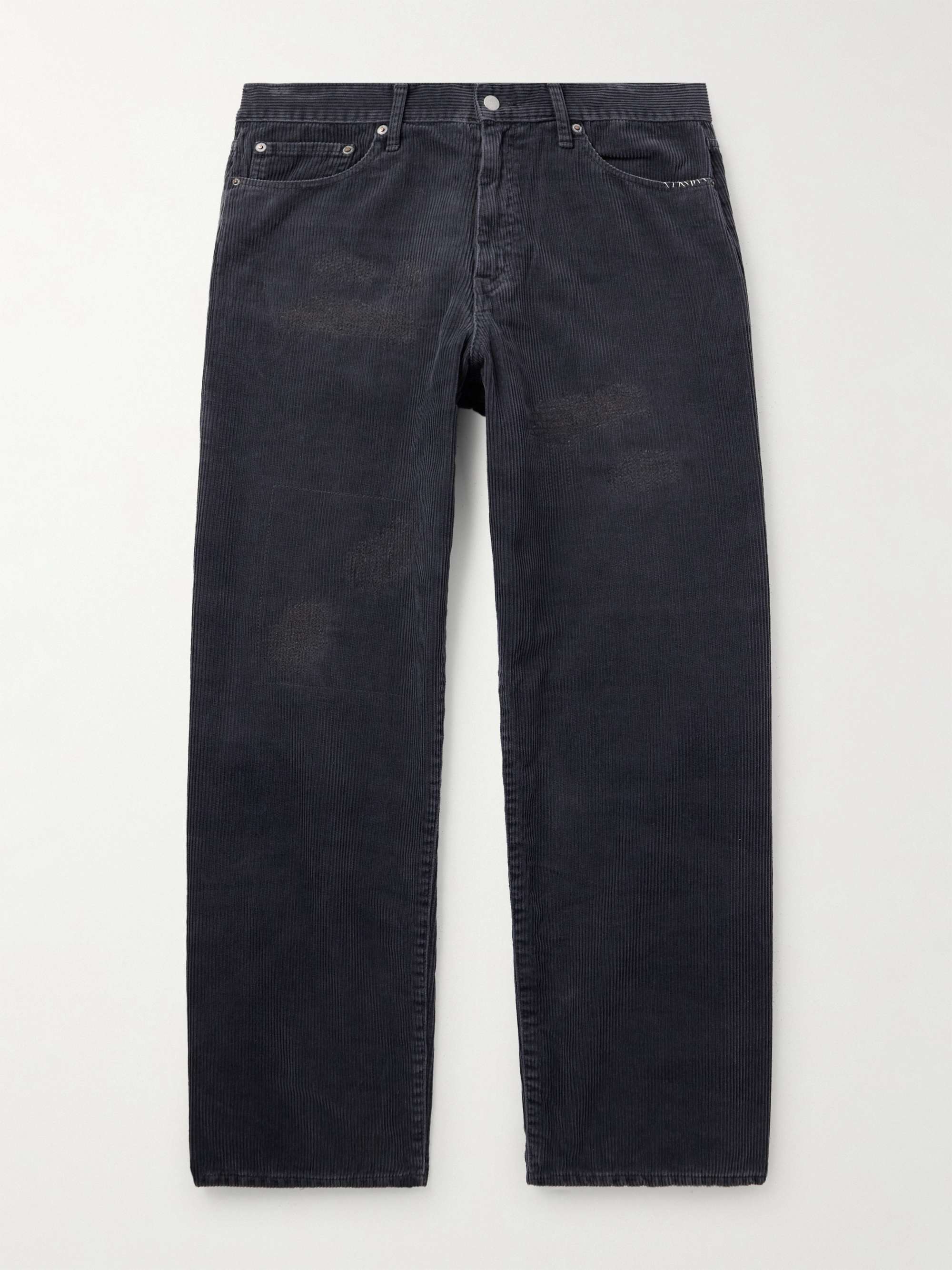Savage Wide-Leg Distressed Cotton-Corduroy Trousers hero visual