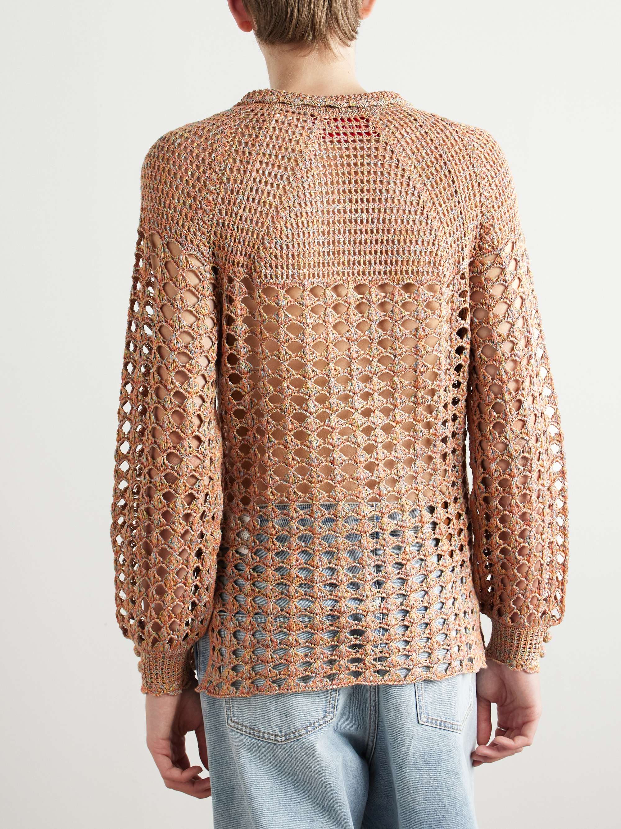 Open-Knit Linen and Cotton-Blend Sweater view