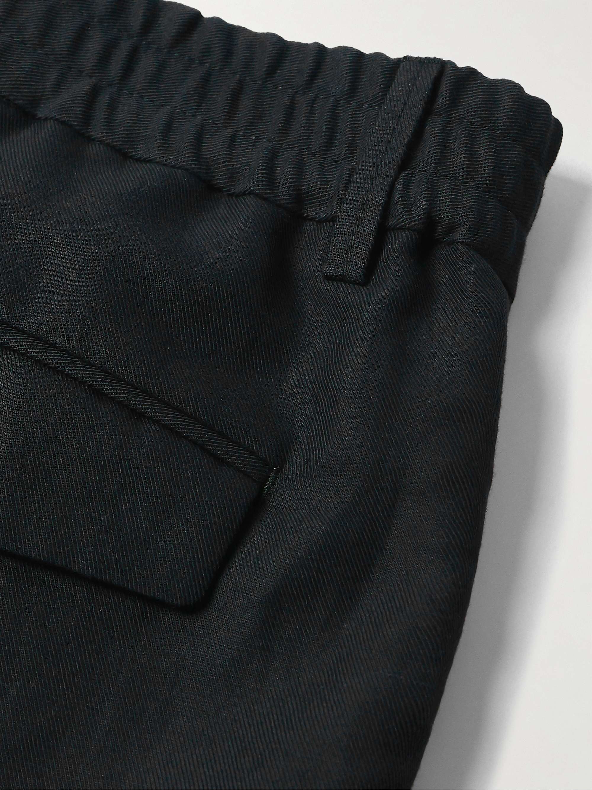 Straight-Leg Pleated Linen and Cotton-Blend Twill Bermuda Shorts view