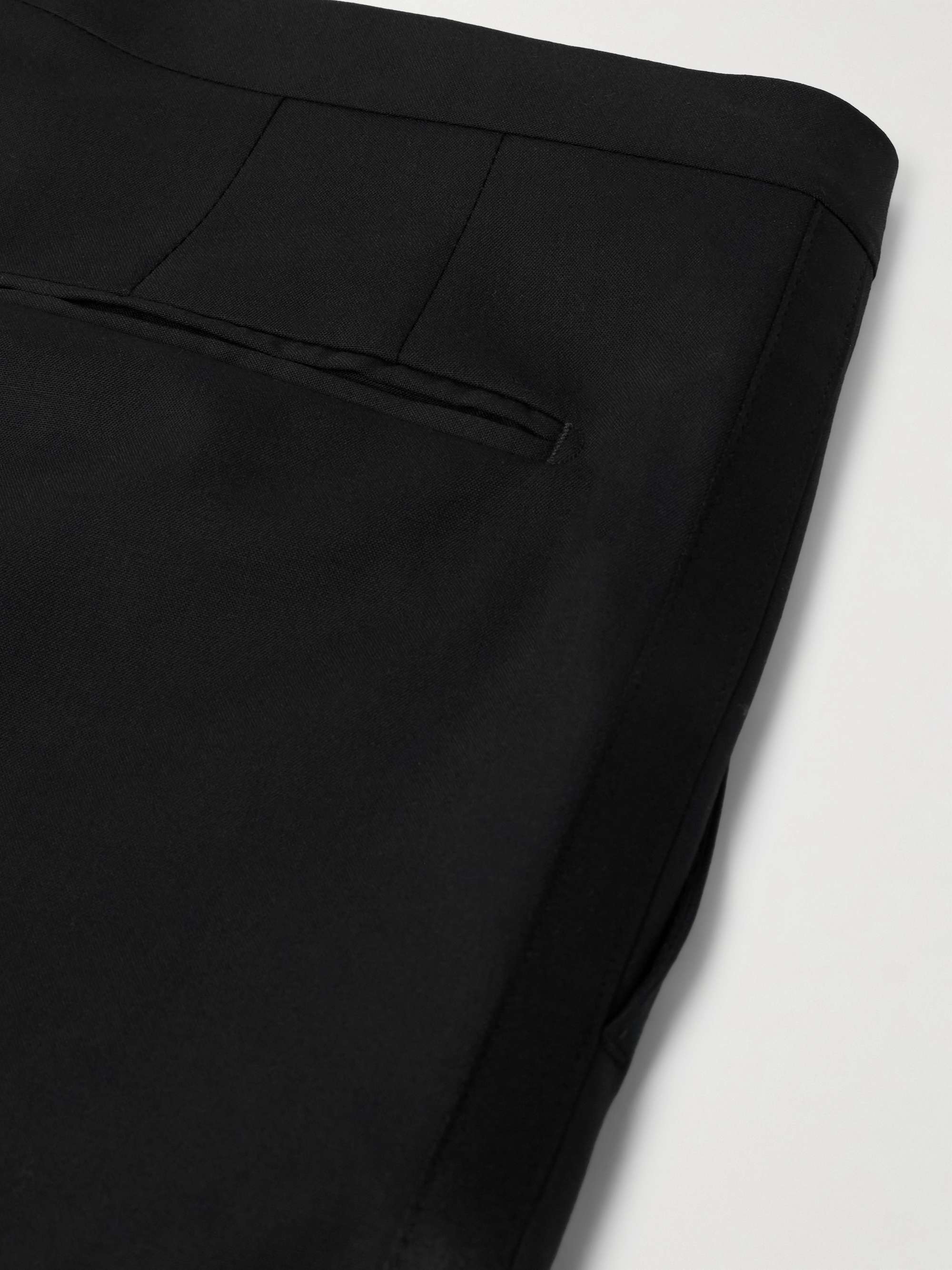 Slim-Fit Tapered Satin-Trimmed Virgin Wool Tuxedo Trousers view